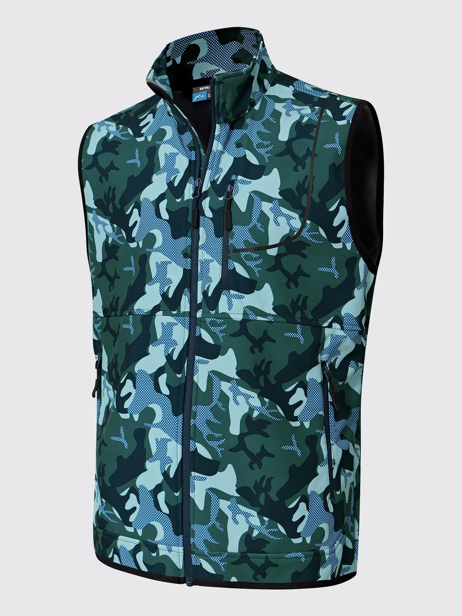 Willit Men's Softshell Vest Fleece Lined Outerwear_Camouflage1