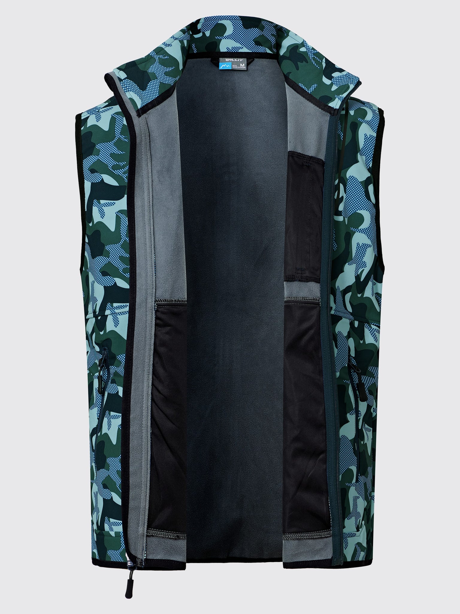 Willit Men's Softshell Vest Fleece Lined Outerwear_Camouflage3