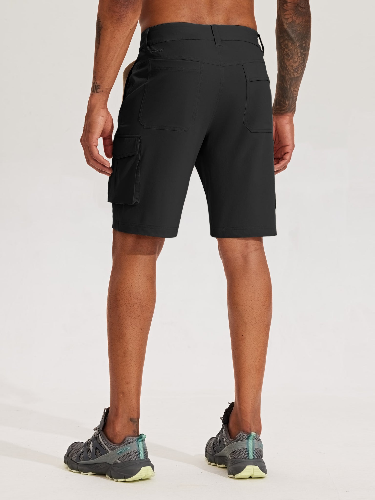 Men's Stretch Cargo Shorts 9 Inch_Black3