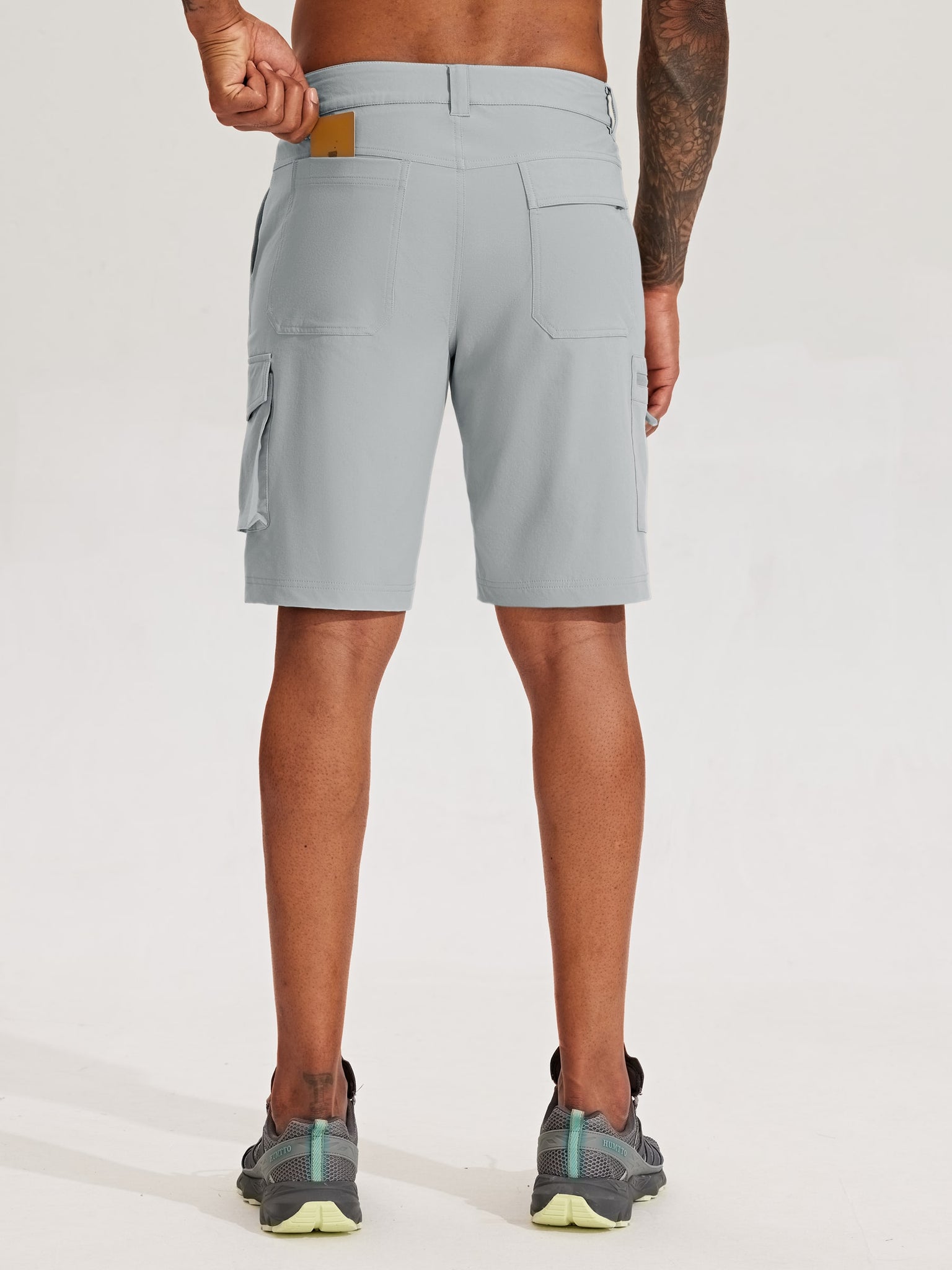 Men's Stretch Cargo Shorts 9 Inch_Gray2