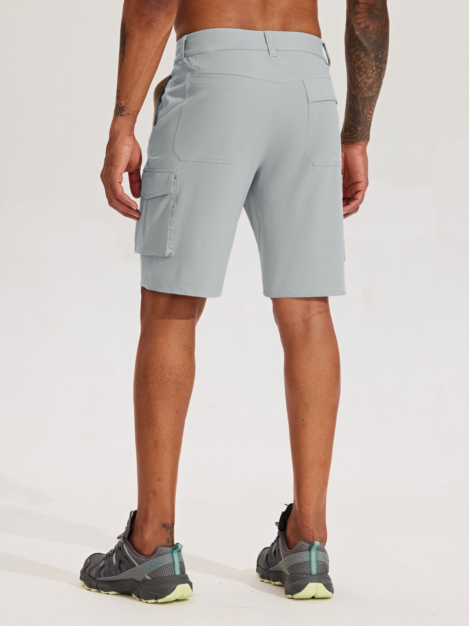 Men's Stretch Cargo Shorts 9 Inch_Gray3