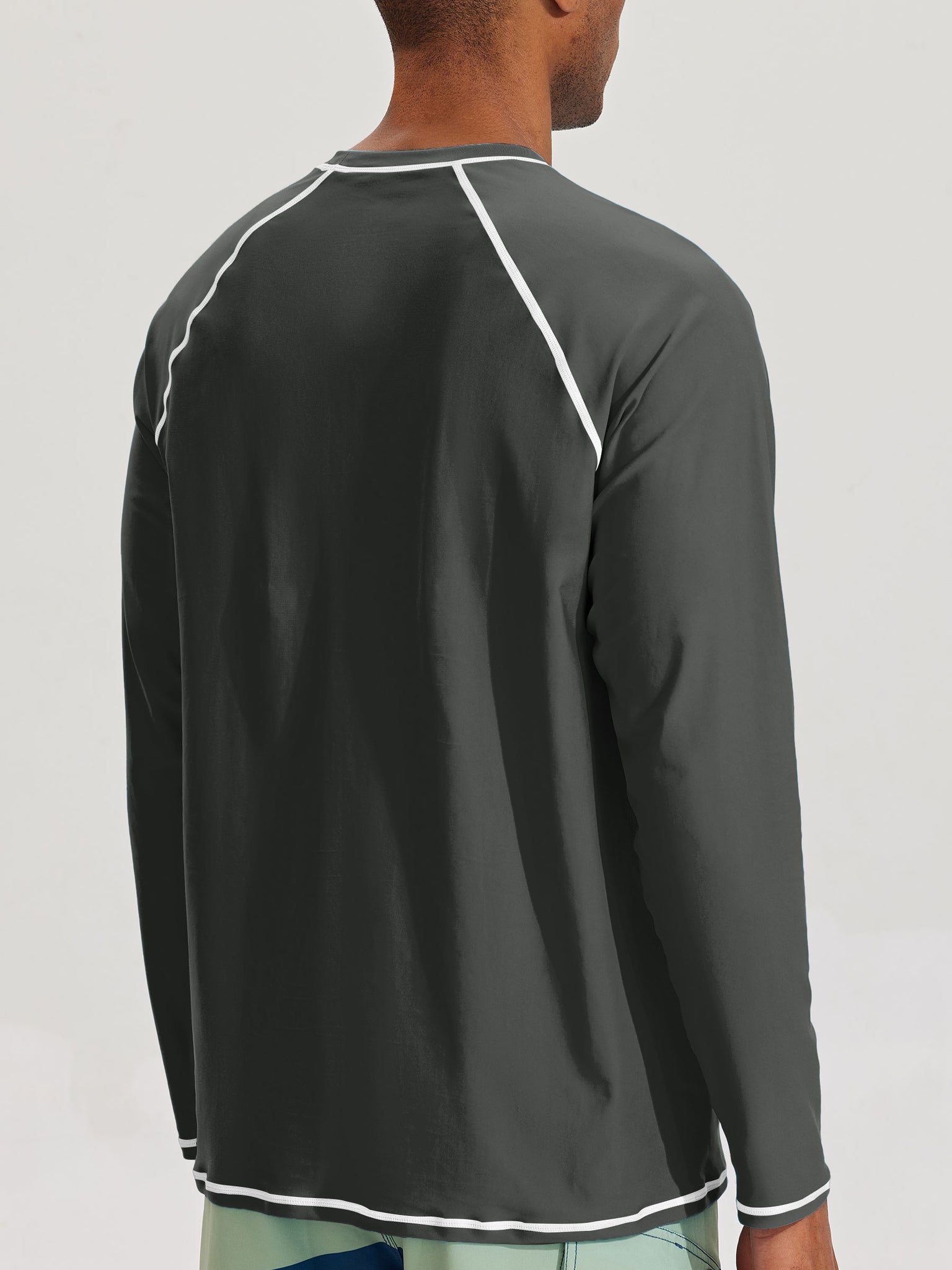 Men's Sun Protection Long Sleeve Shirt_DeepGray_model3