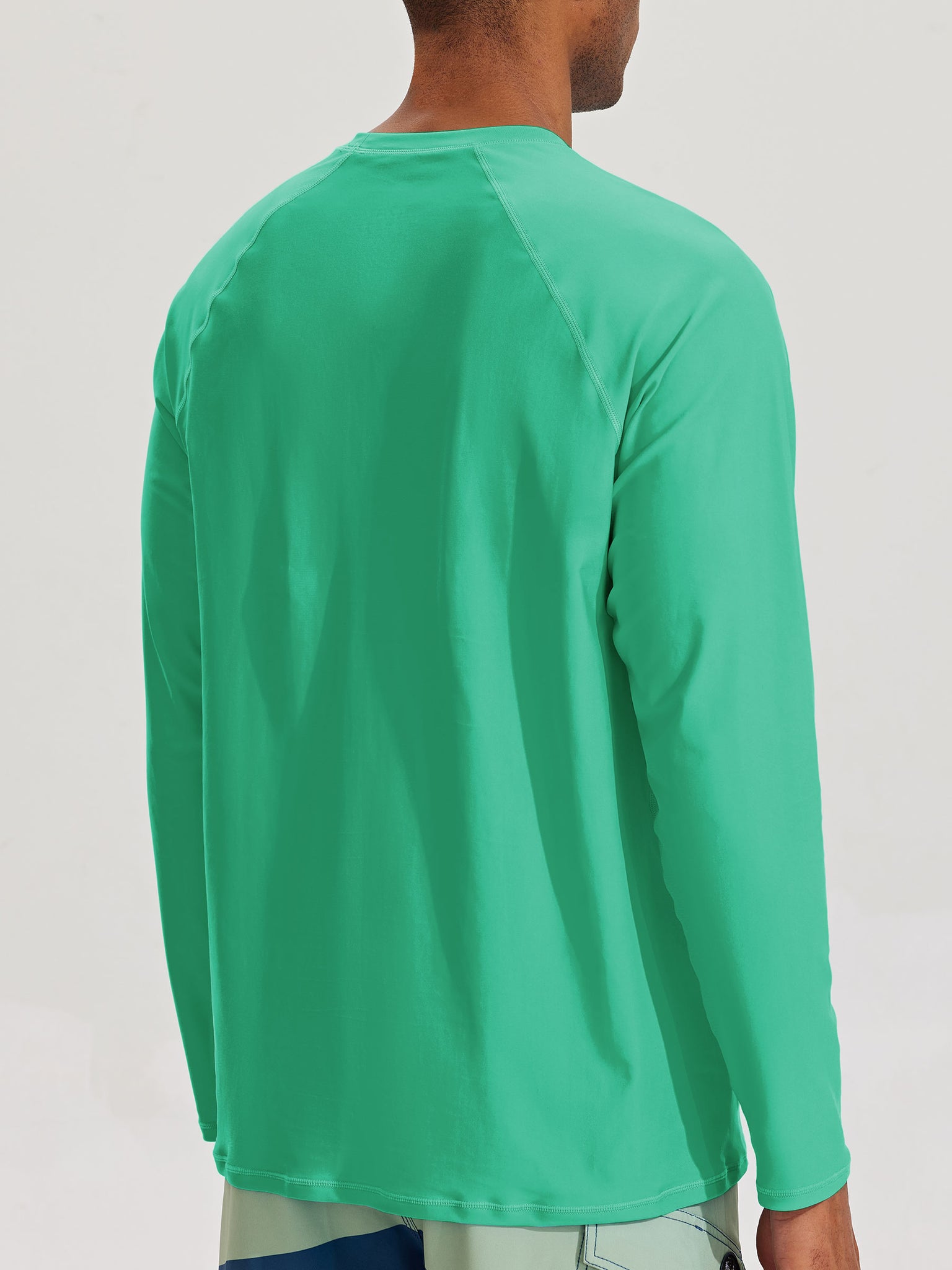 Men's Sun Protection Long Sleeve Shirt_Green_model3