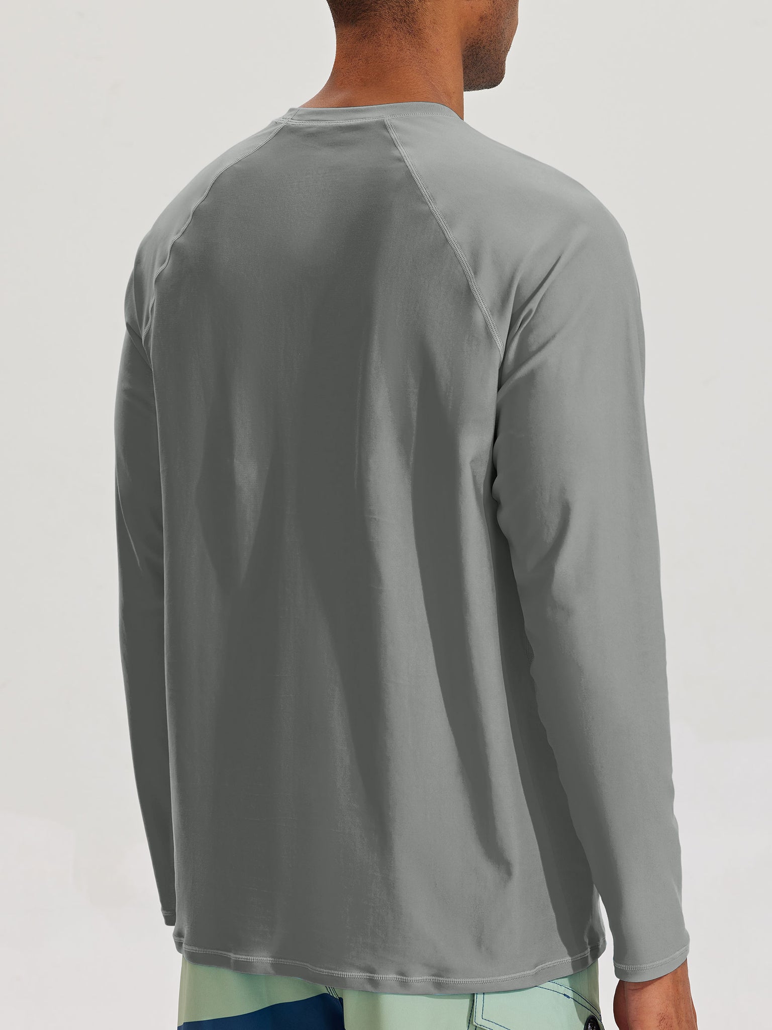 Men's Sun Protection Long Sleeve Shirt_Gray_model3