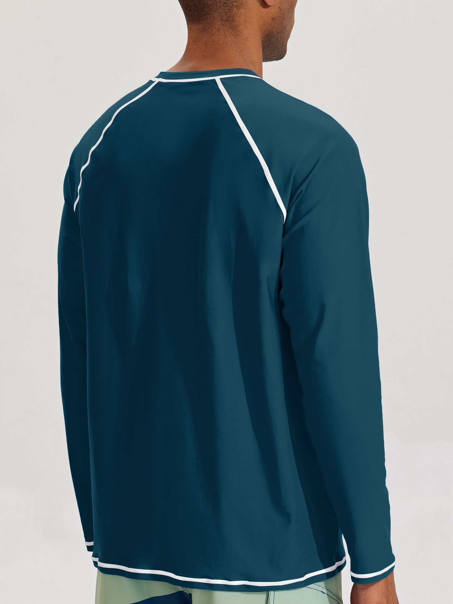 Men's Sun Protection Long Sleeve Shirt_Navy_model3