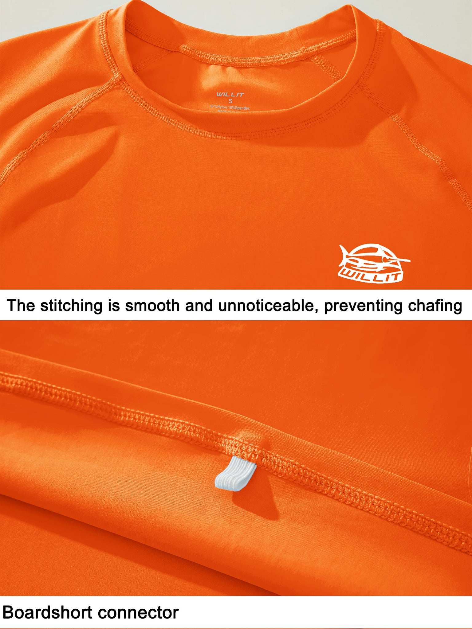 Men's Sun Protection Long Sleeve Shirt_Orange_detail1