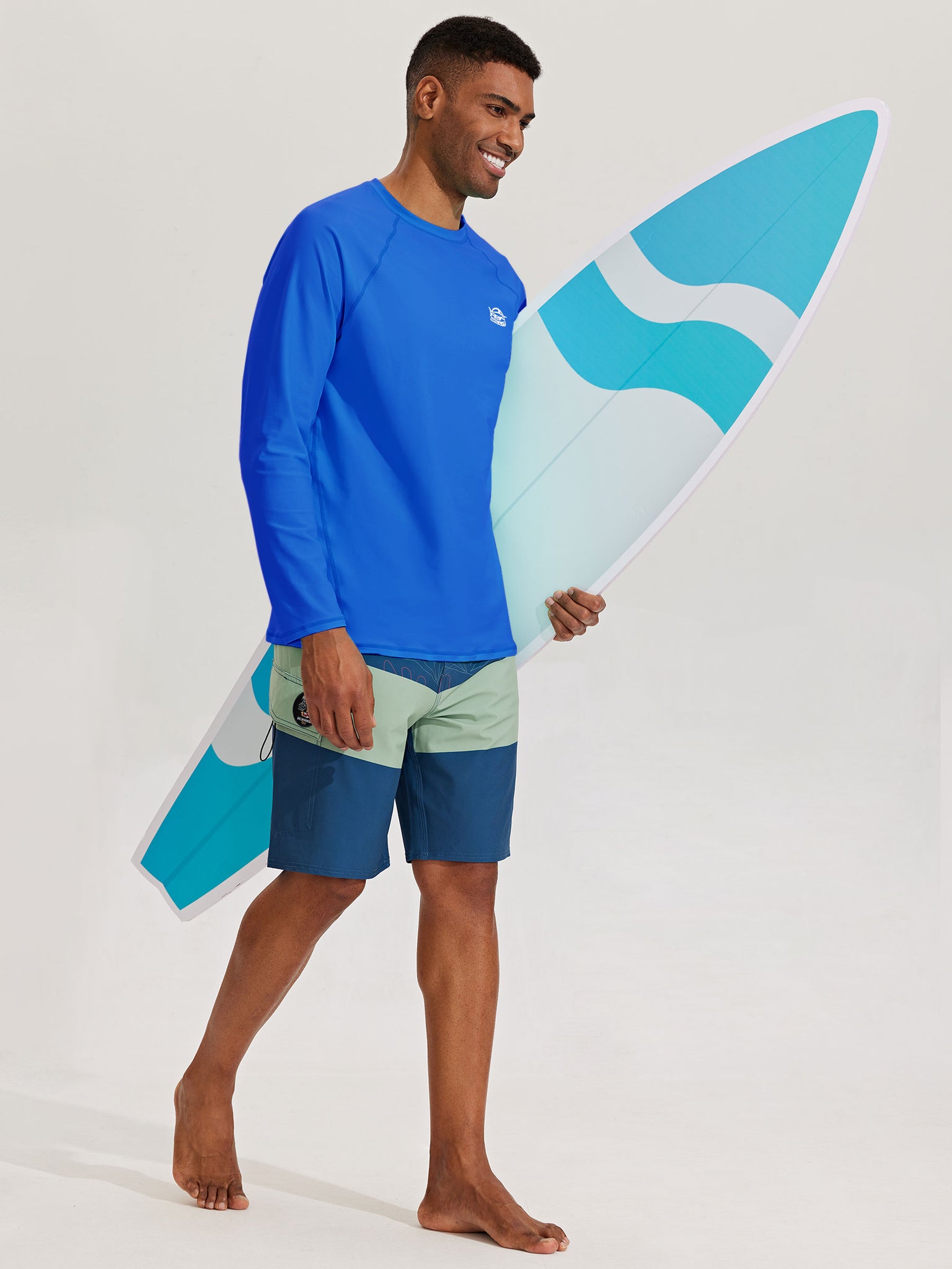 Men's Sun Protection Long Sleeve Shirt_RoyalBlue_model7