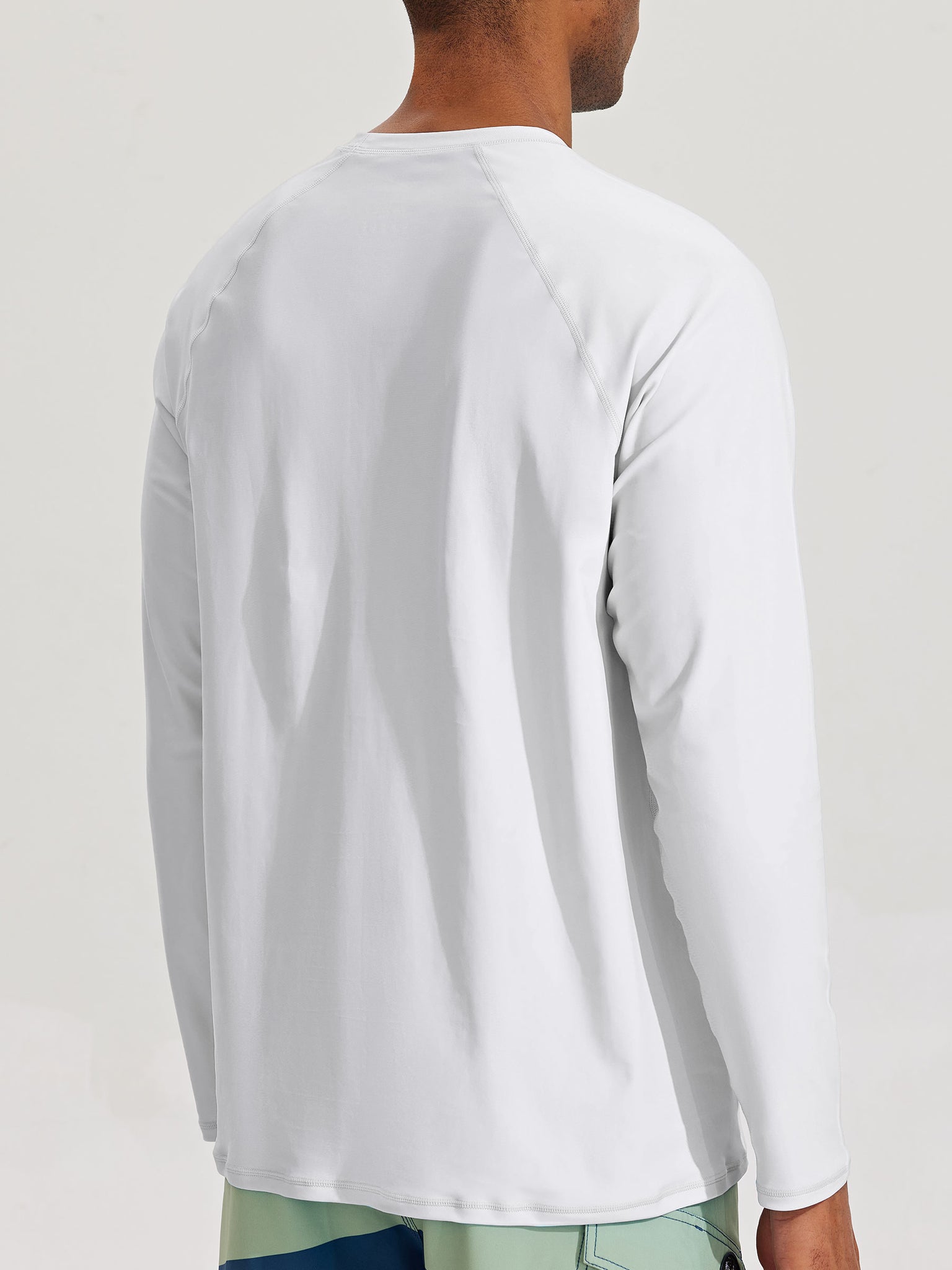 Men's Sun Protection Long Sleeve Shirt_White_model3