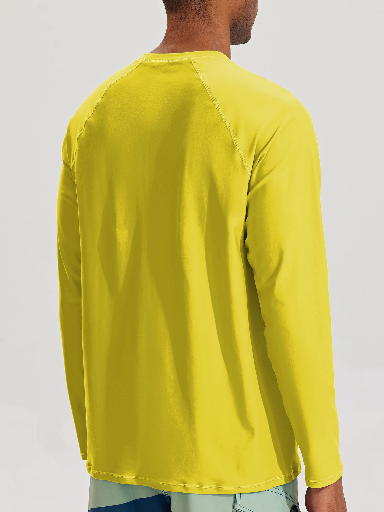Men's Sun Protection Long Sleeve Shirt_Yellow_model3