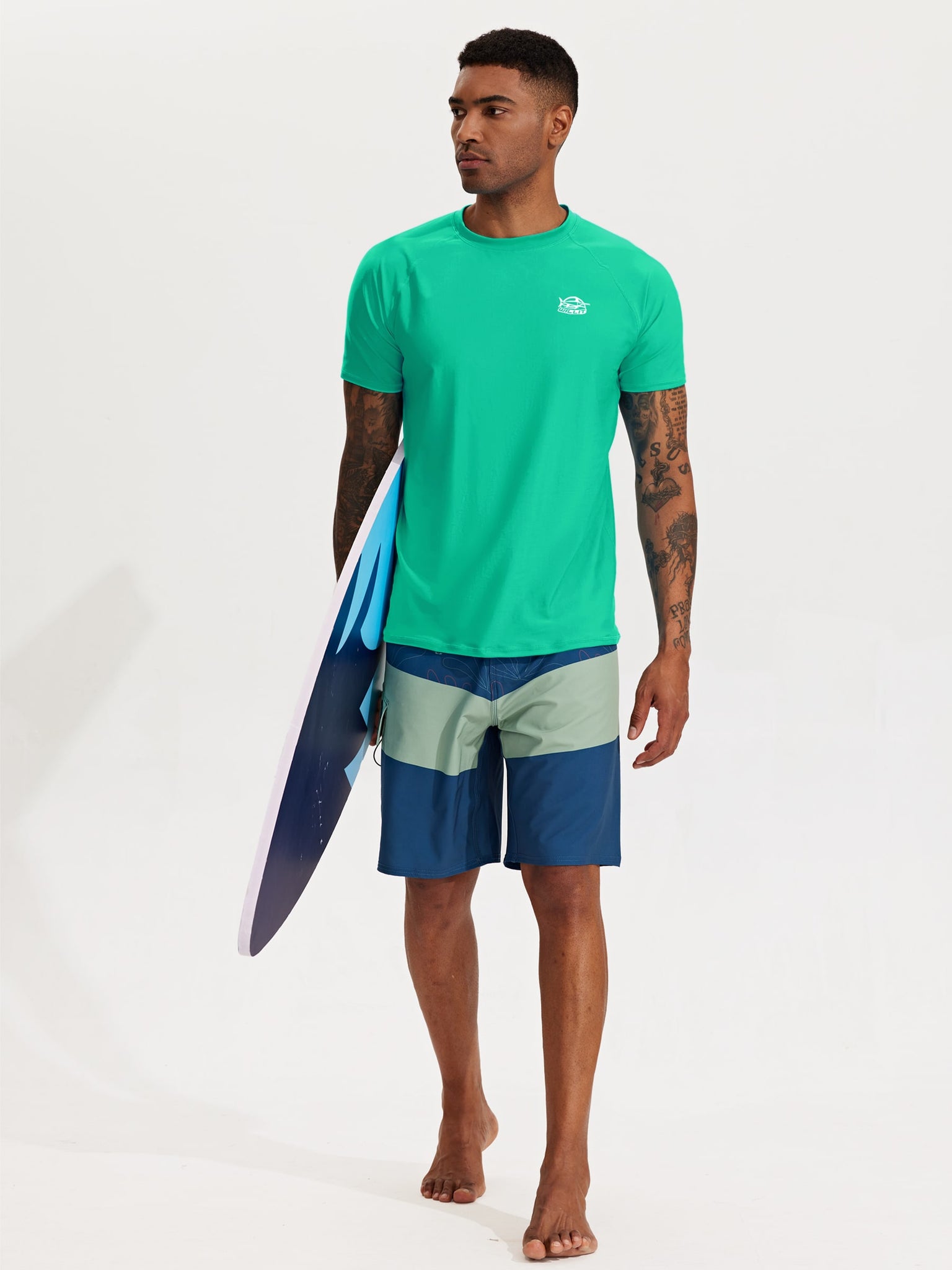 Men's Sun Protection Short Sleeve Shirt_DeepGray_model2