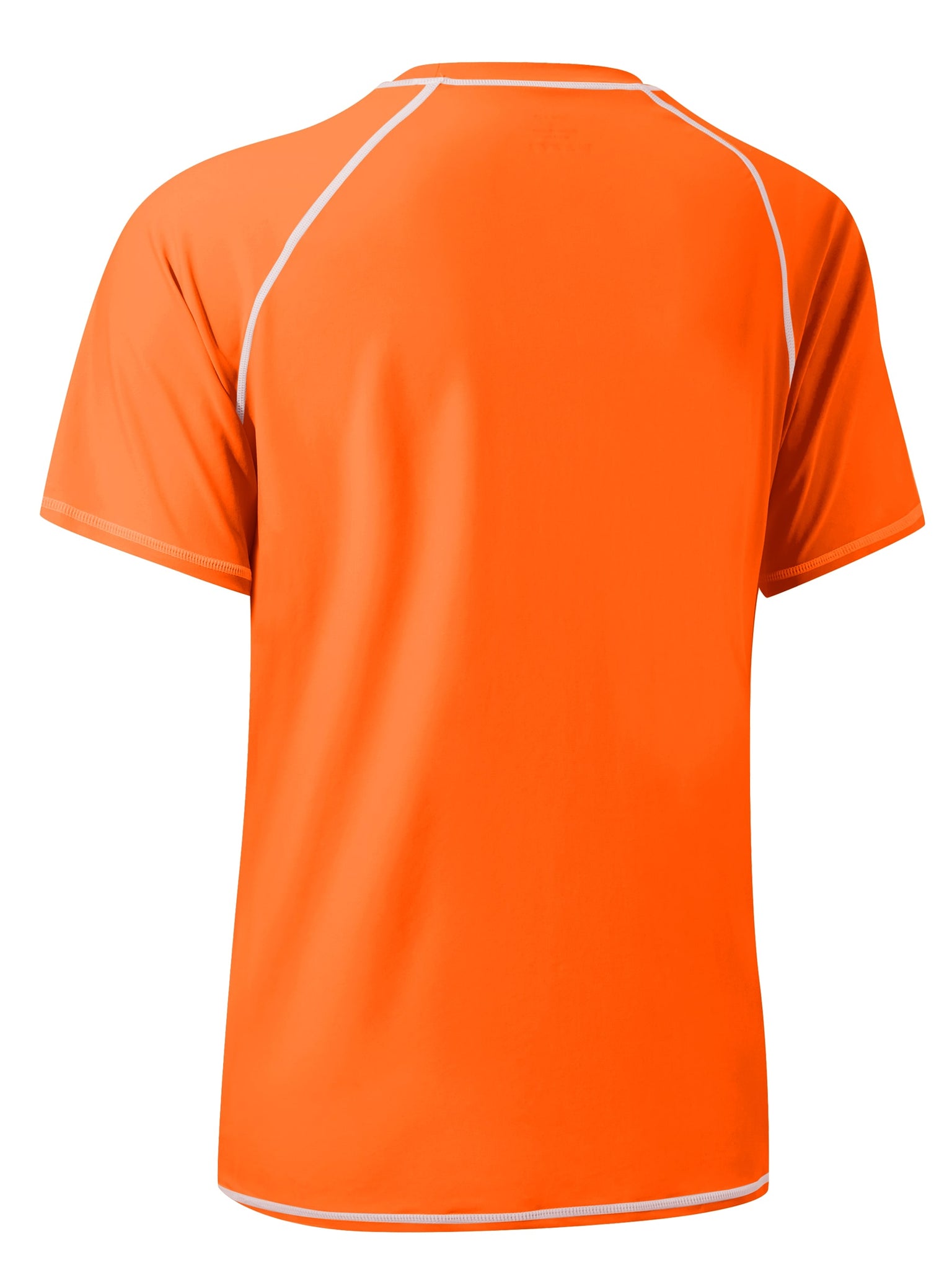 Men's Sun Protection Short Sleeve Shirt_Orange_laydown2