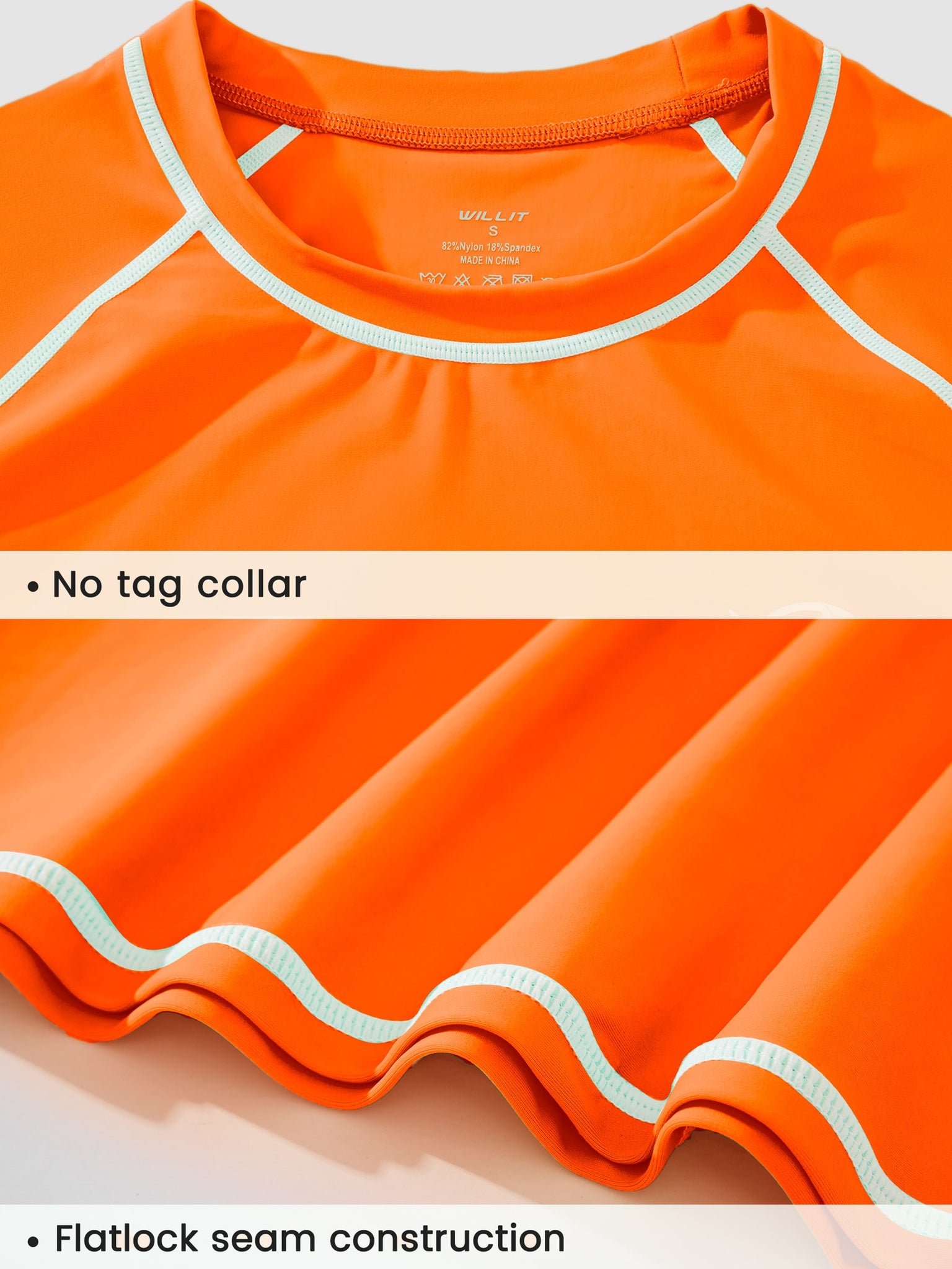 Men's Sun Protection Short Sleeve Shirt_Orange_laydown4