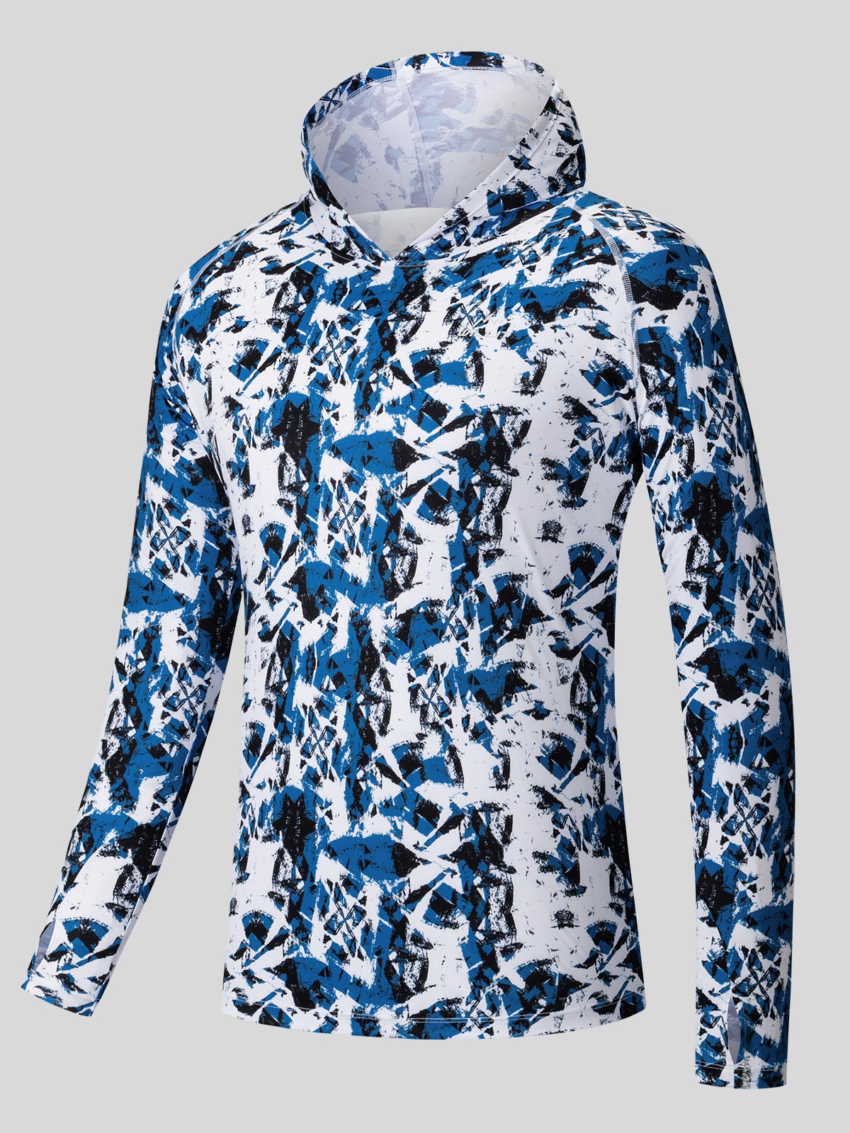 Willit Men's UPF 50+ Hooded Sun Shirt in Camo