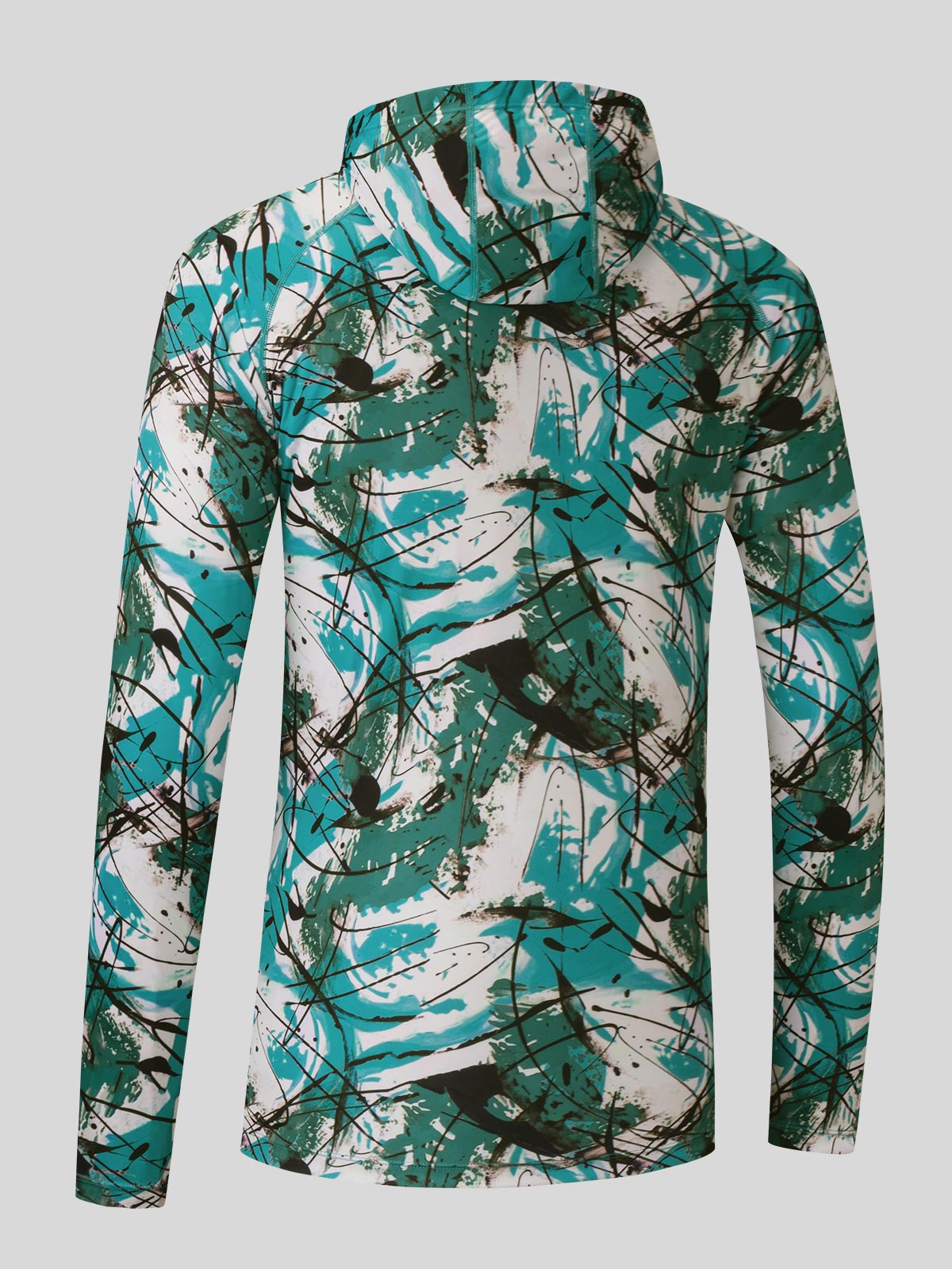 Willit Men's UPF 50+ Hooded Sun Shirt in Camo