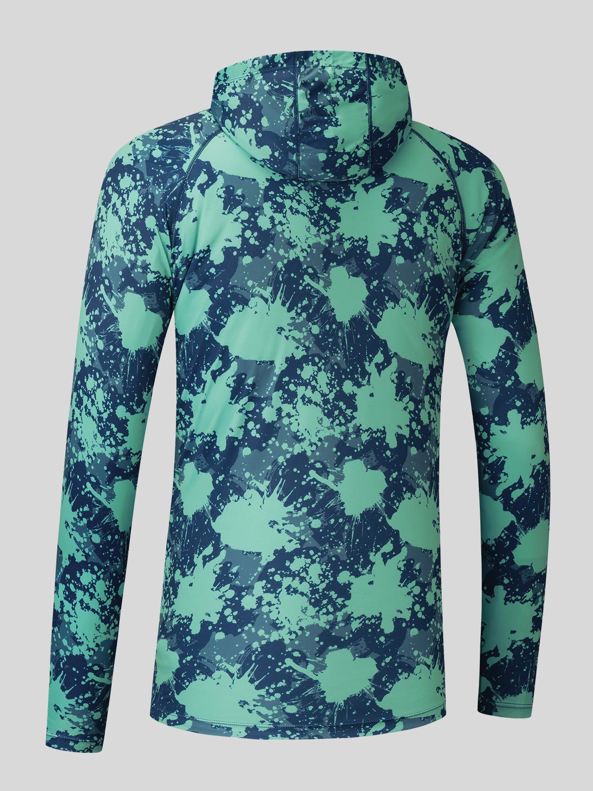 Willit Men's UPF 50+ Hooded Sun Shirt in Camo