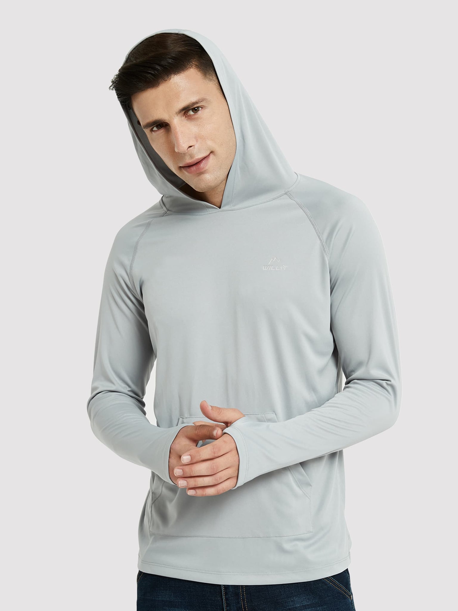 Men's Sun Protection Long Sleeve Shirts_Gray_model2