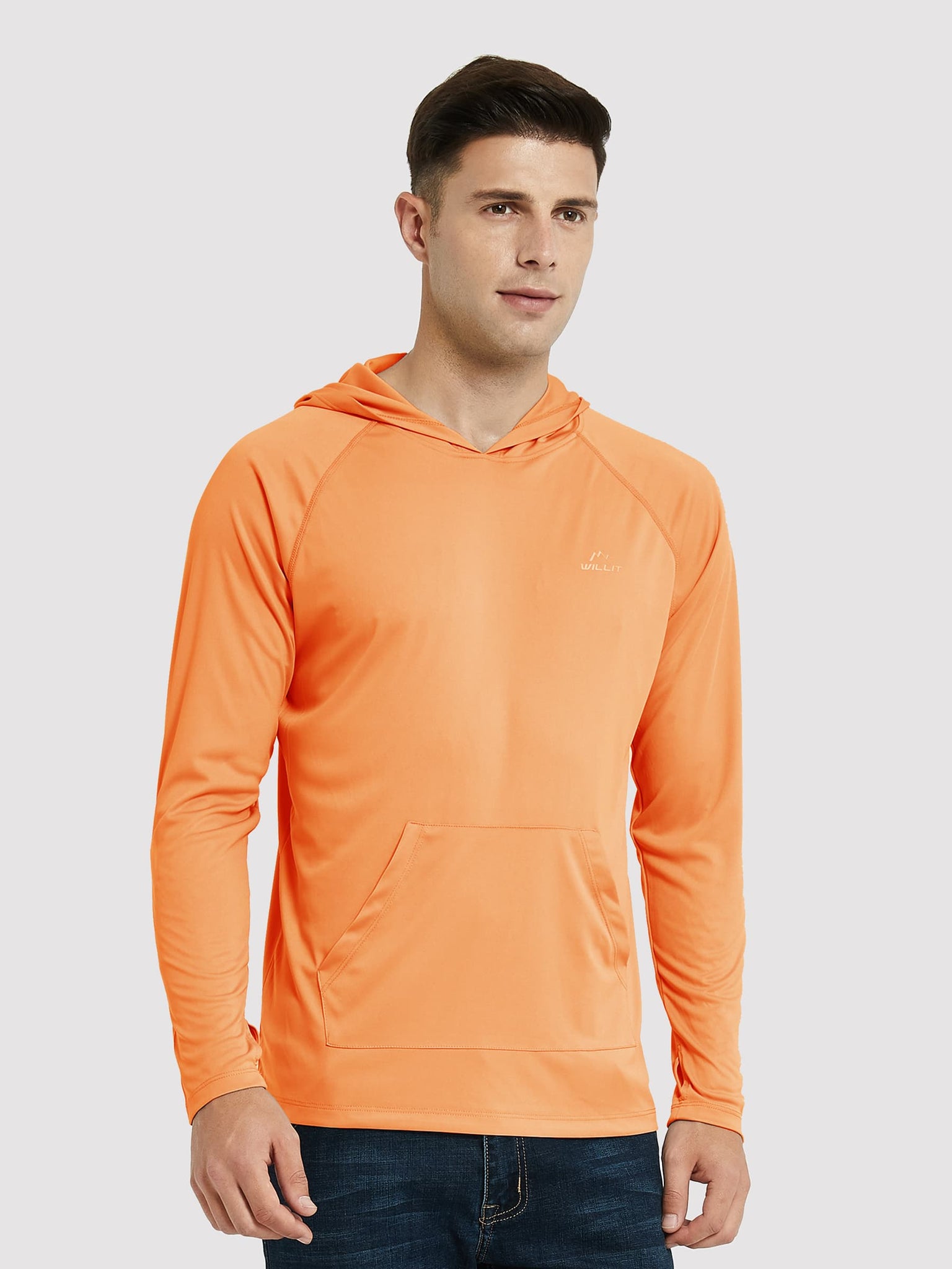 Men's Sun Protection Long Sleeve Shirts_Orange_model4