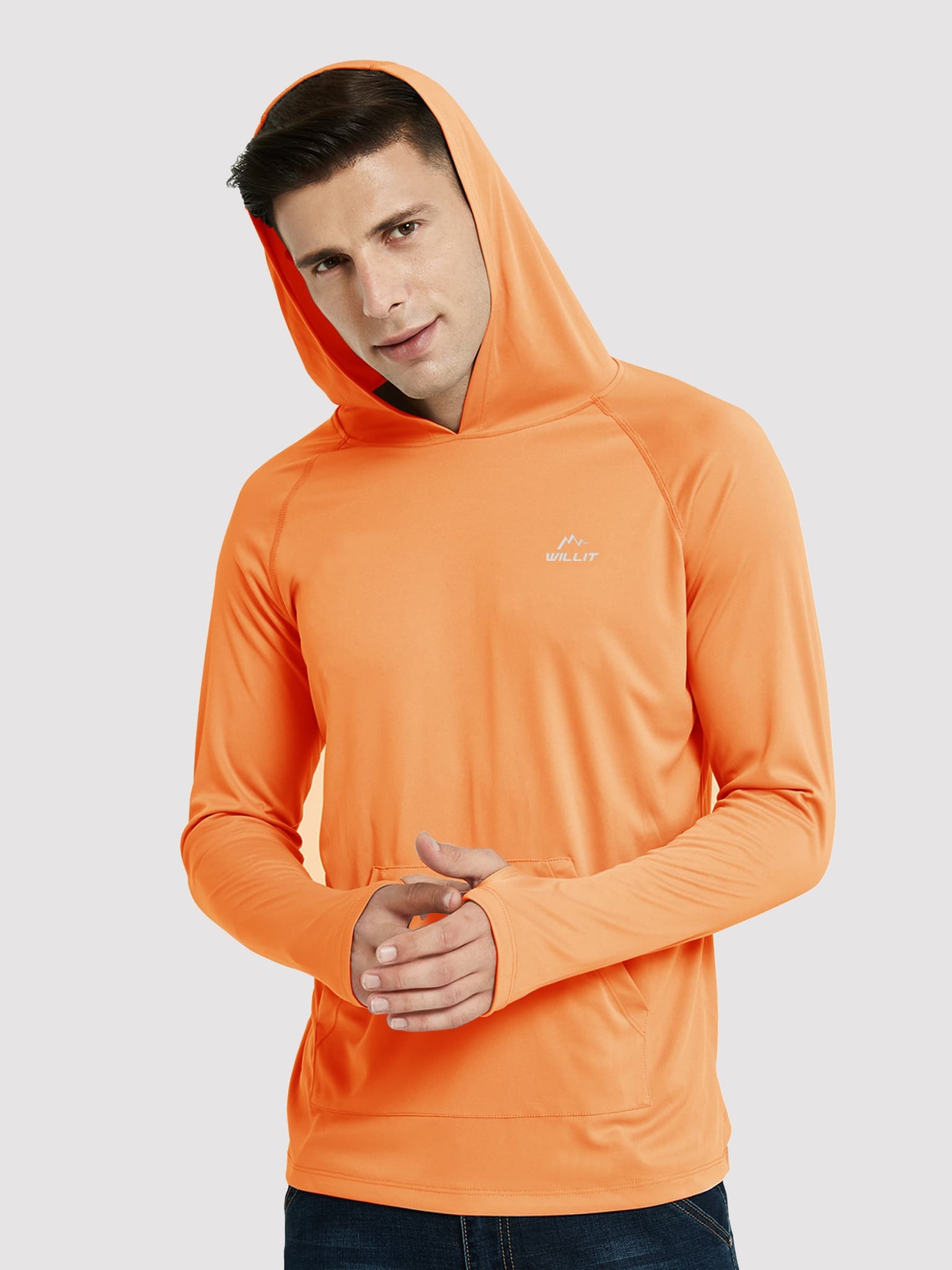 Men's Sun Protection Long Sleeve Shirts_Orange_model2