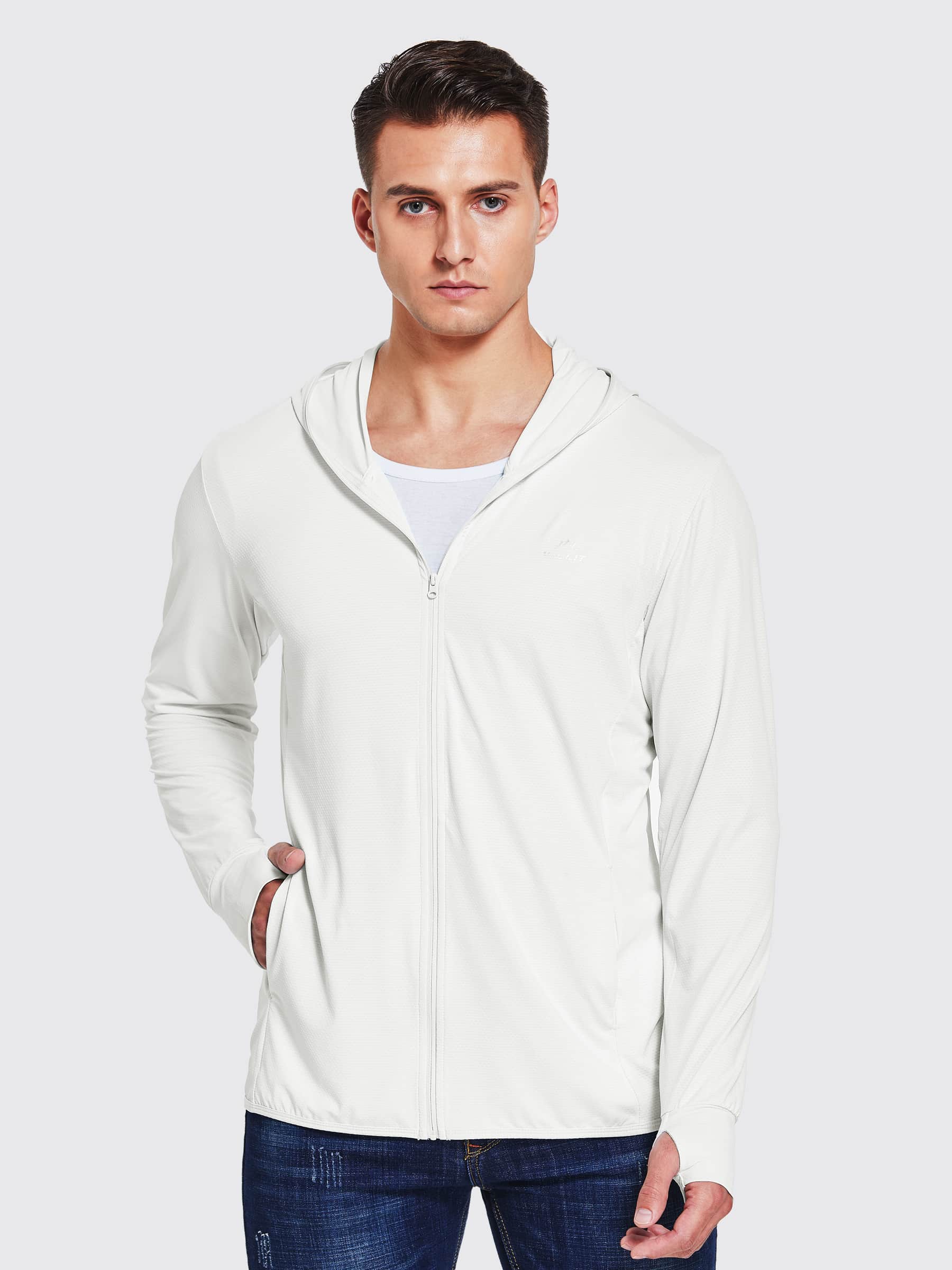 Willit Men's Sun Protection Full Zip Hoodie Jacket