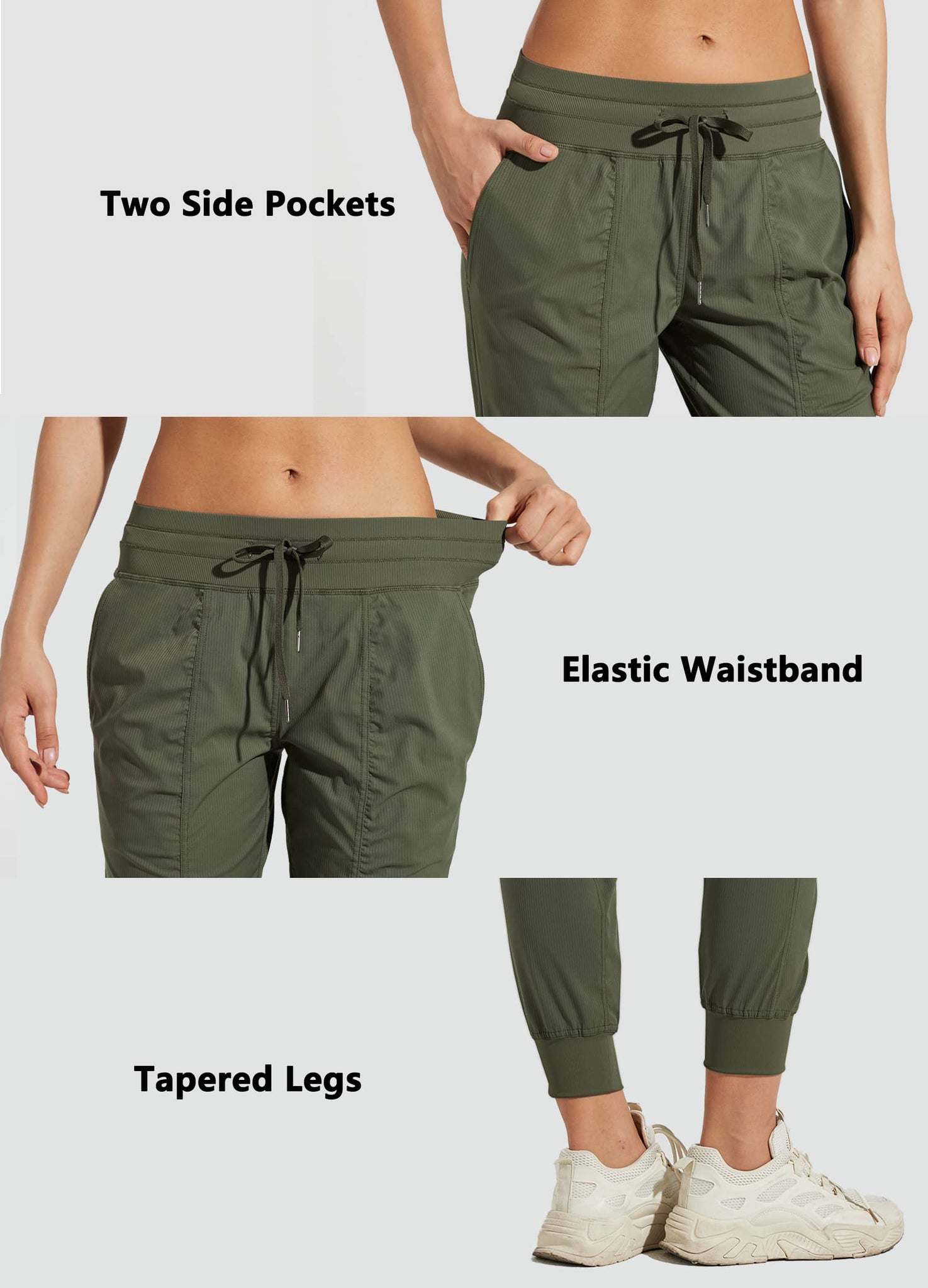 Willit Women's Casual Joggers_ArmyGreen_detail