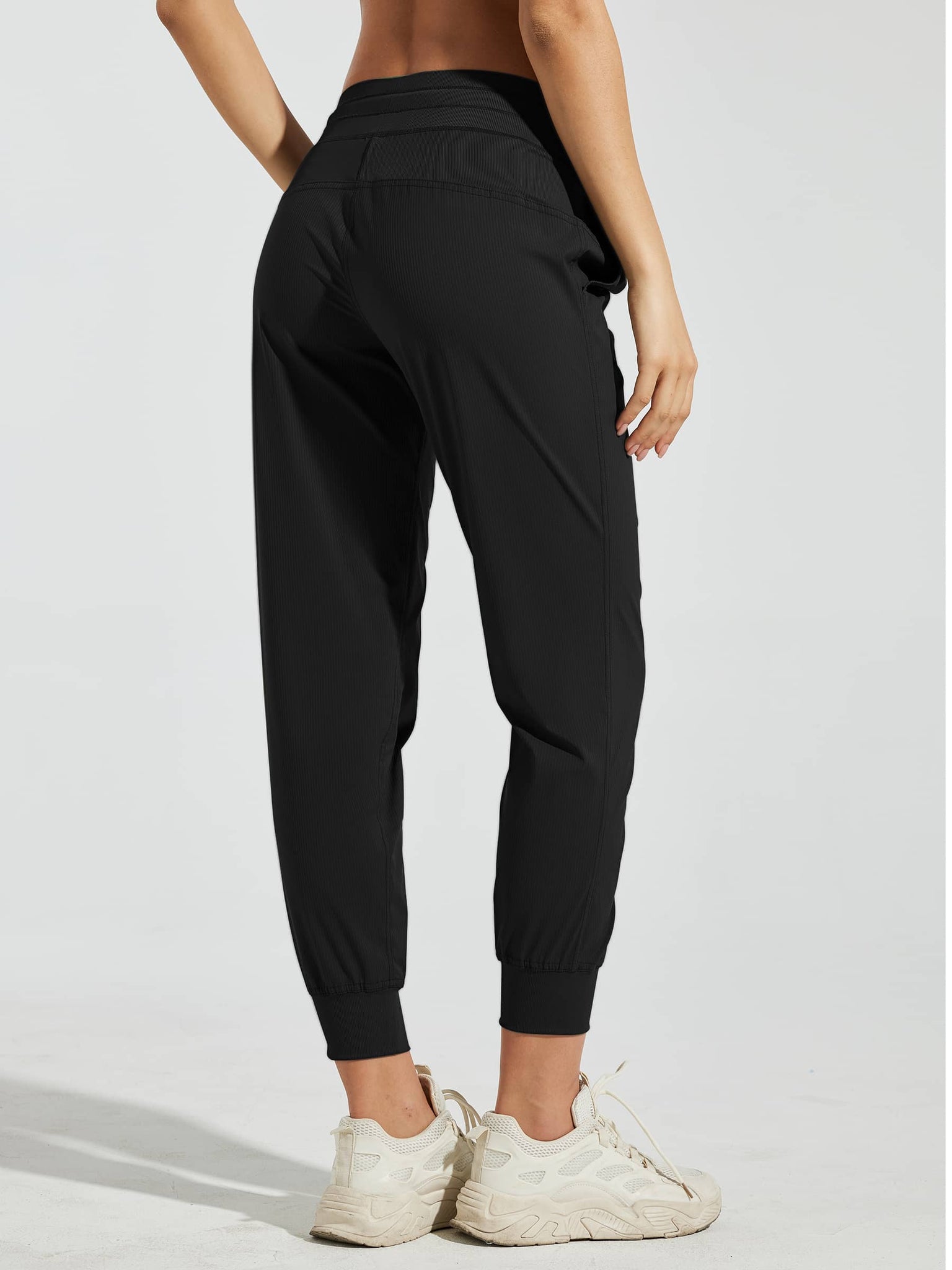 Willit Women's Casual Joggers_Black_model4