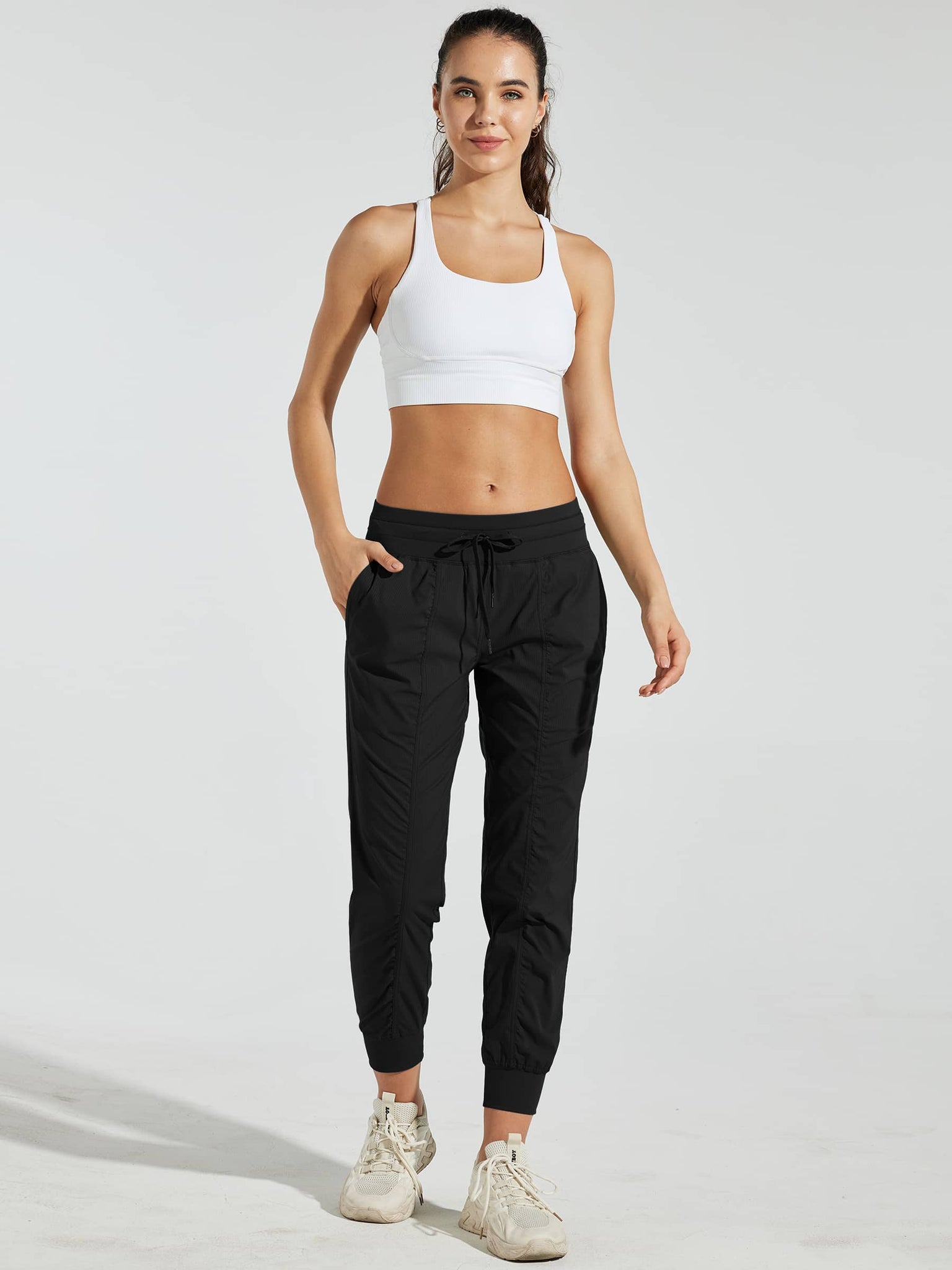 Willit Women's Casual Joggers_Black_model5