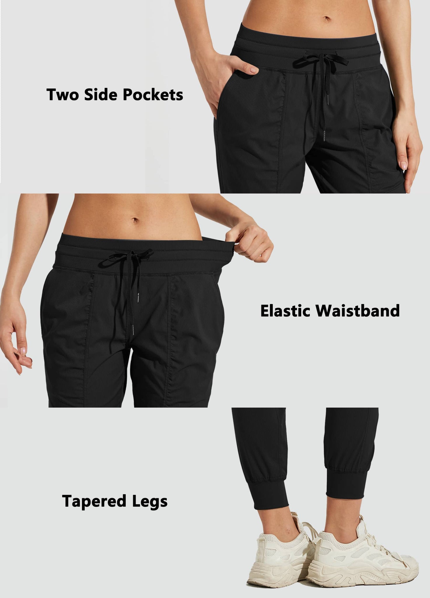 Willit Women's Casual Joggers_Black_detail