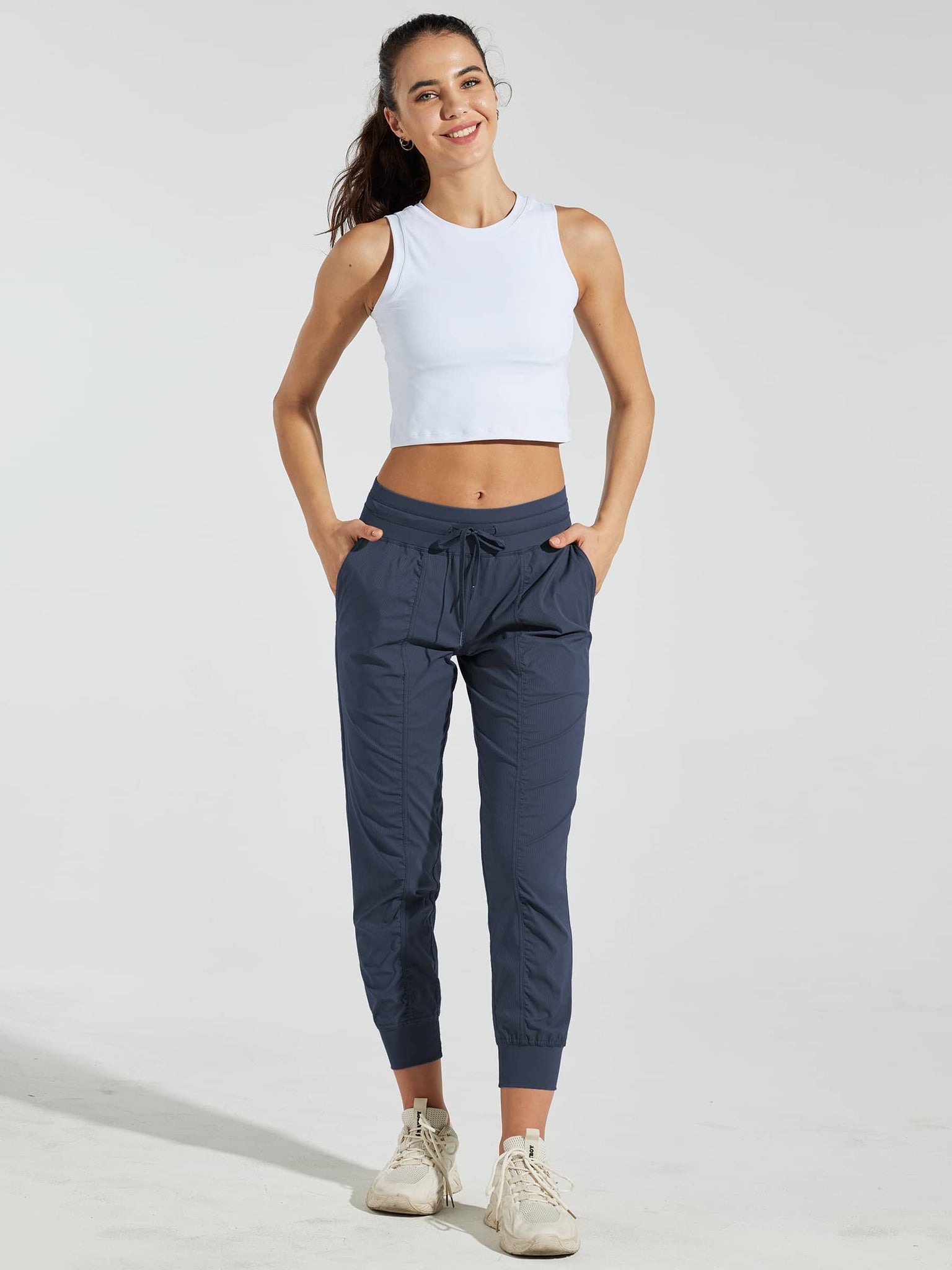 Willit Women's Casual Joggers_DeepBlue_model6