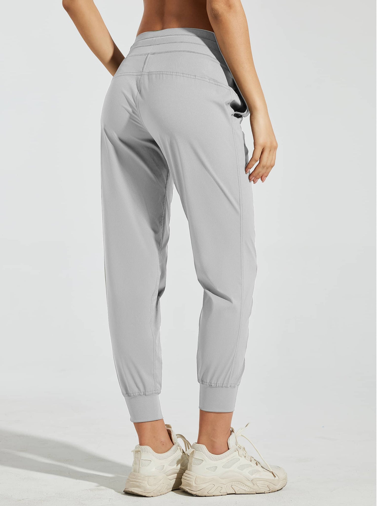 Willit Women's Casual Joggers_Gray_model2