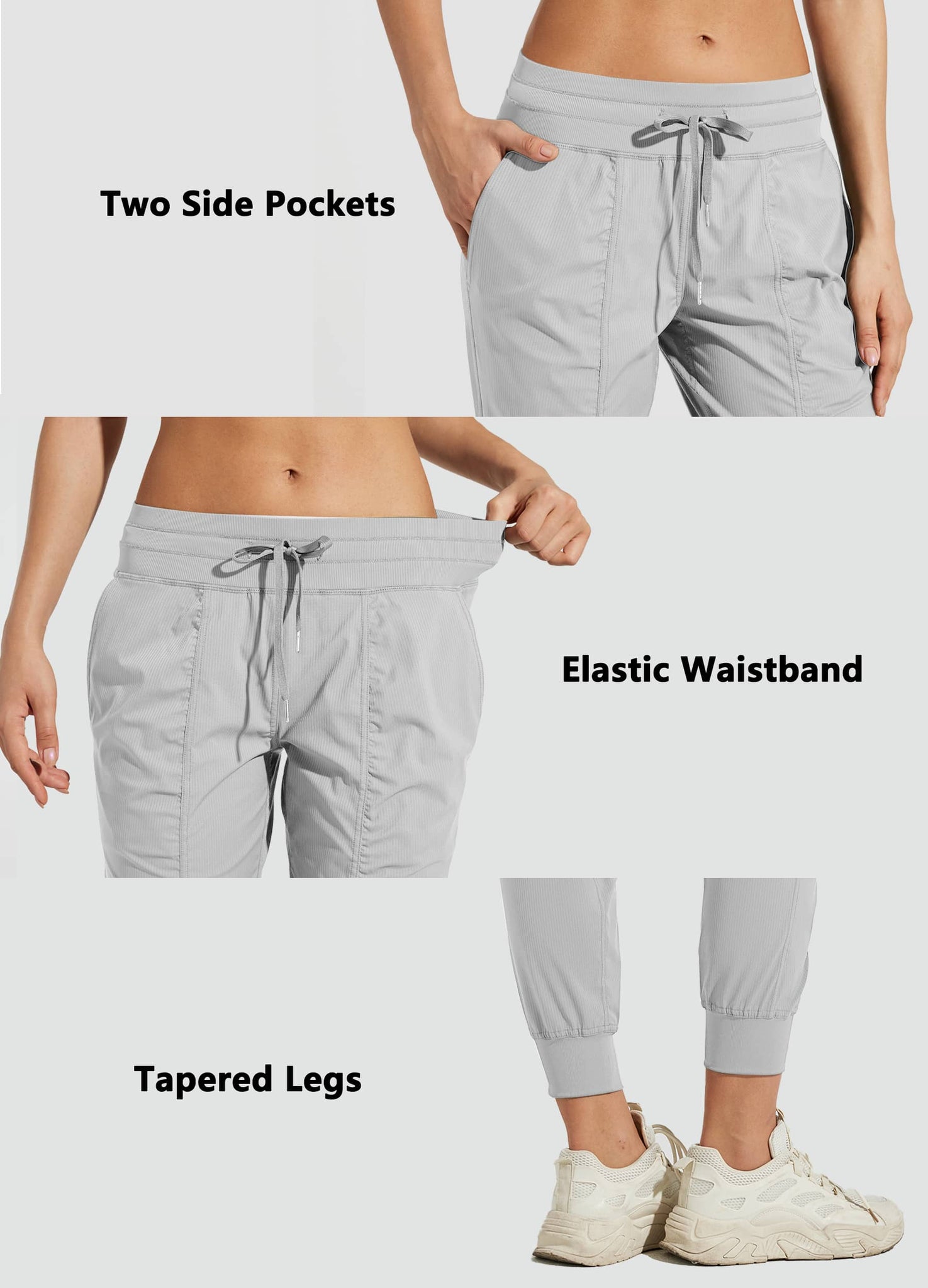 Willit Women's Casual Joggers_Gray_detail