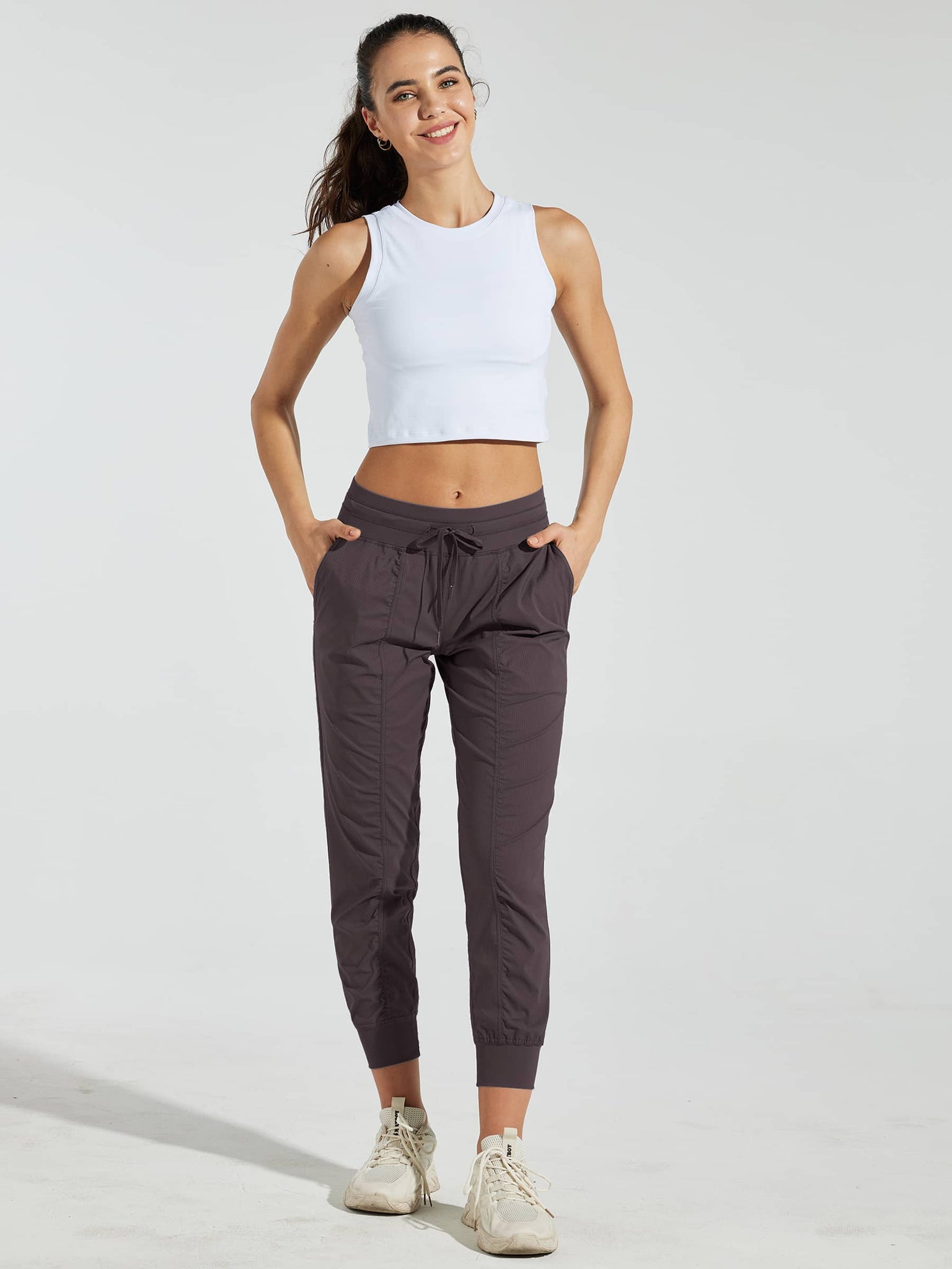 Willit Women's Casual Joggers_Shale_model6