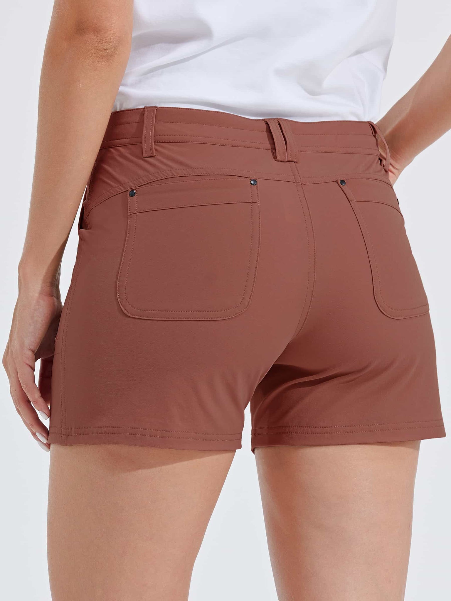Women's Outdoor Golf Hiking Shorts_Cacao4