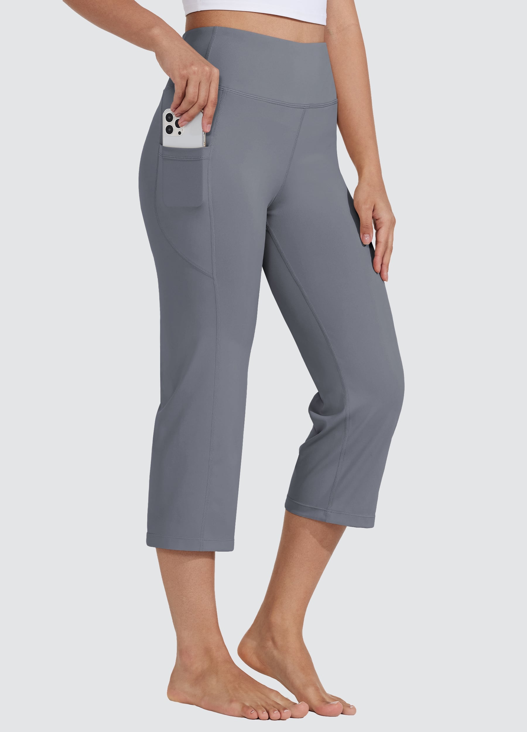 Willit Women's Straight Leg Capris Pants