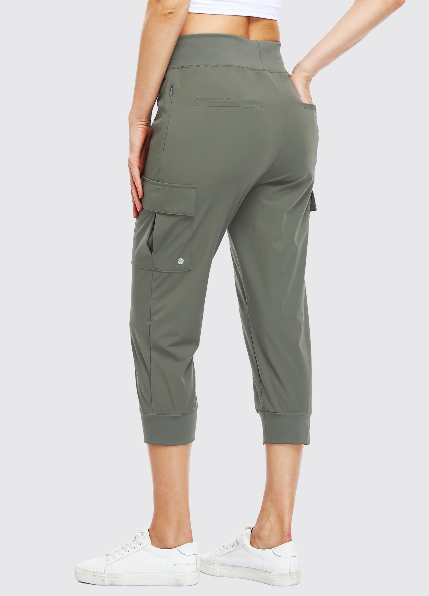 Women's Cargo Hiking Capris Pants_Green4