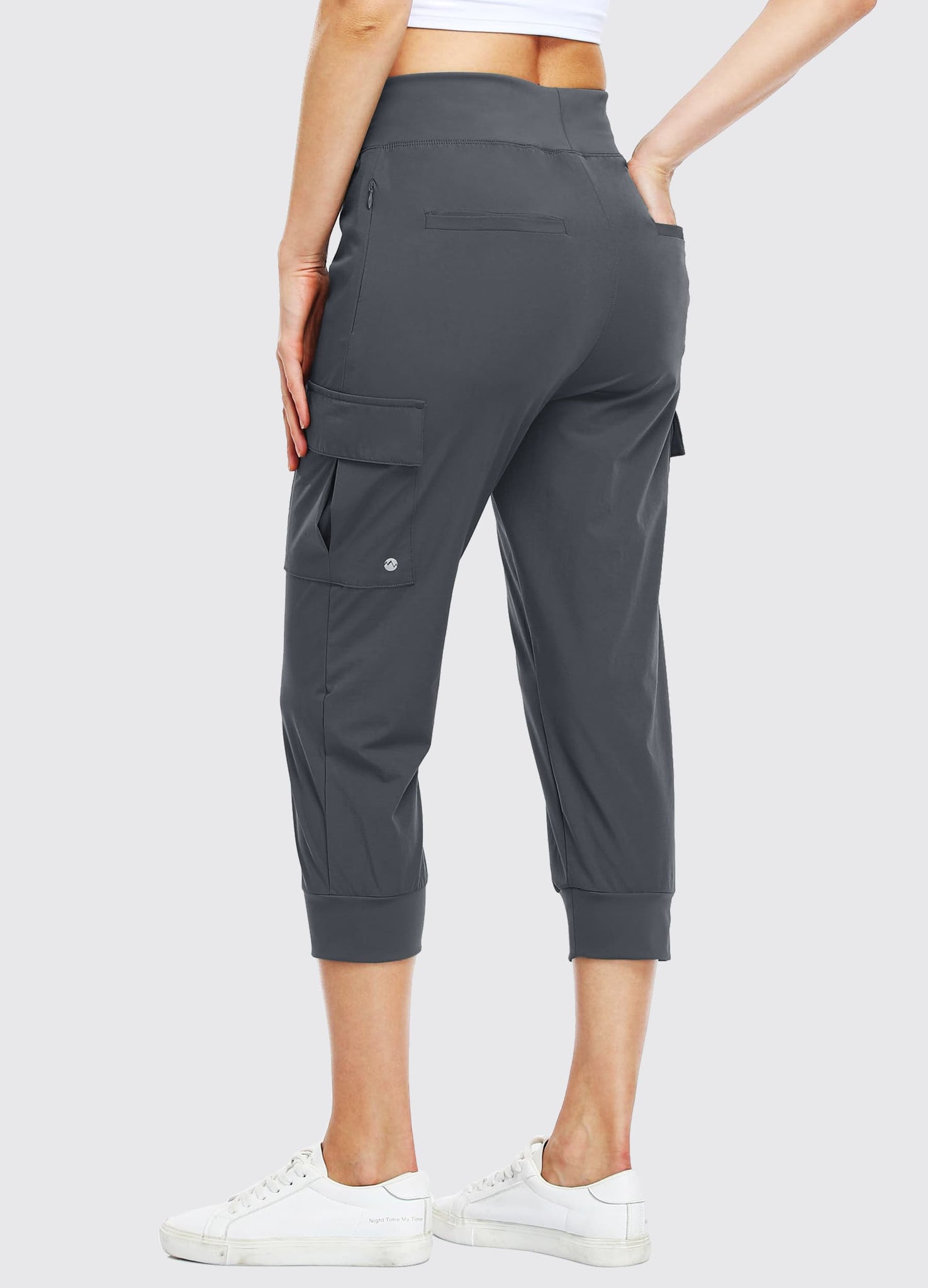 Women's Cargo Hiking Capris Pants_DeepGray4