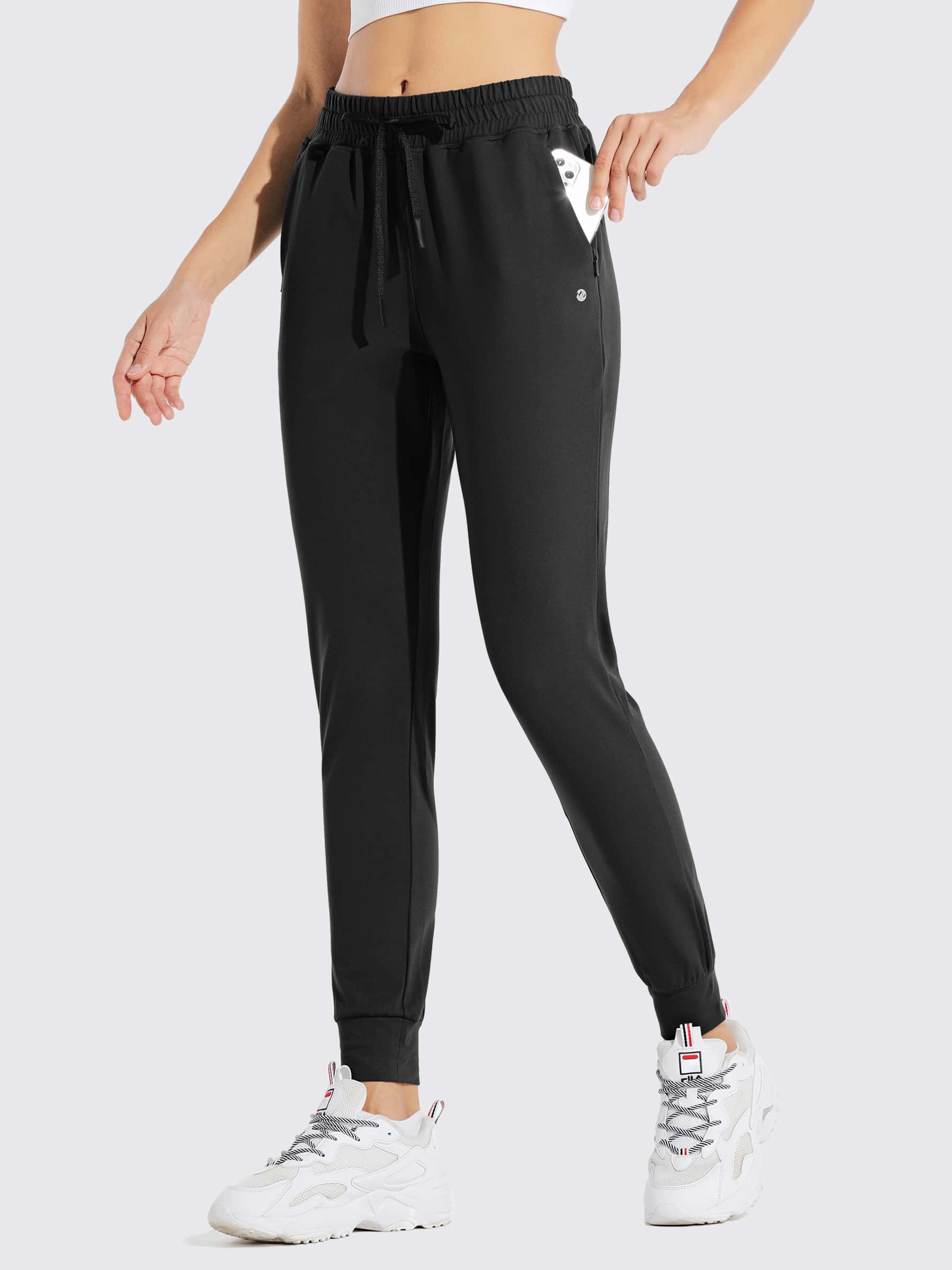 Willit Women's Winter Fleece Joggers_DeepGray1