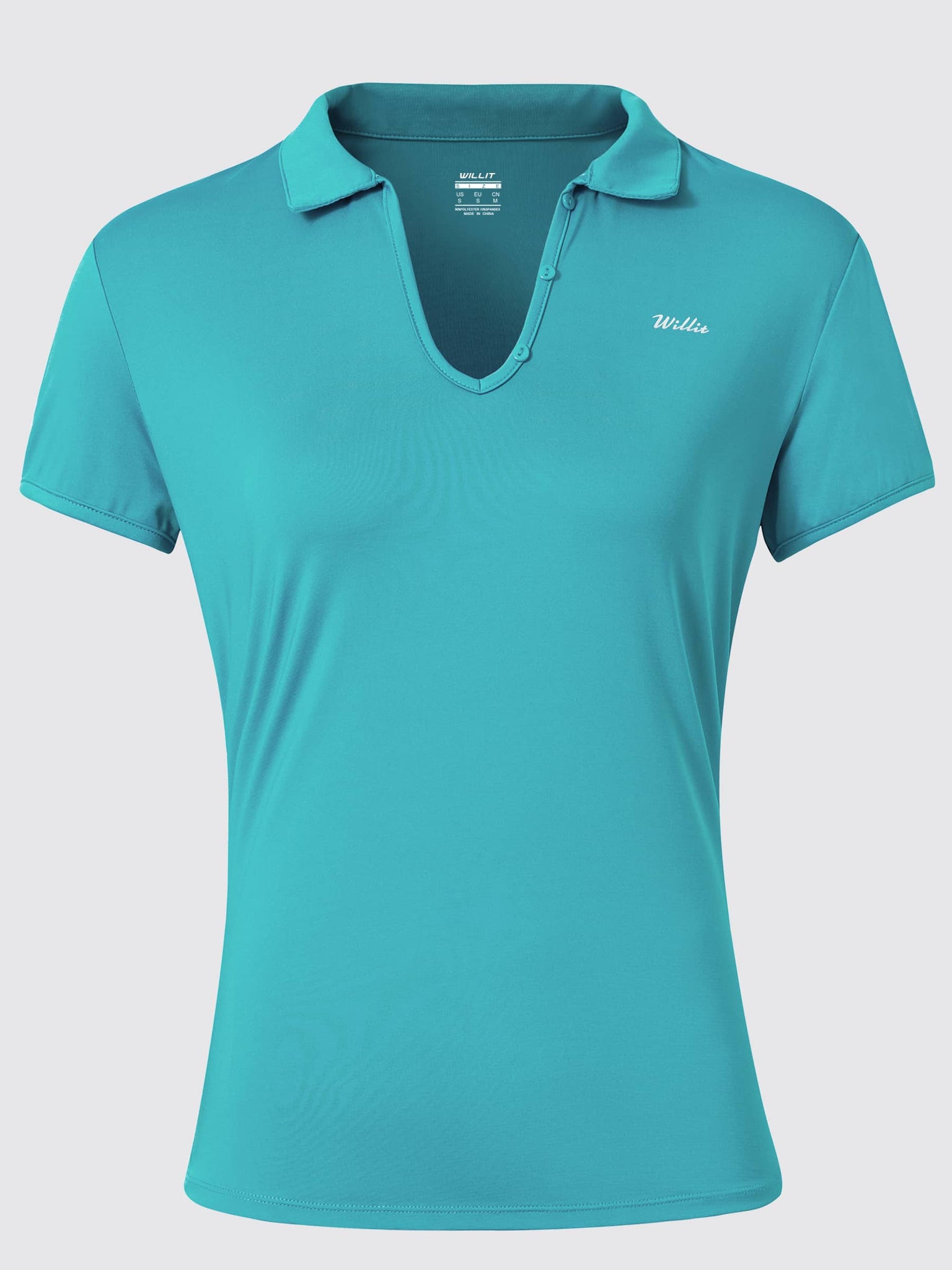 Willit Women's Golf Polo Short Sleeve Shirts_Aqua1