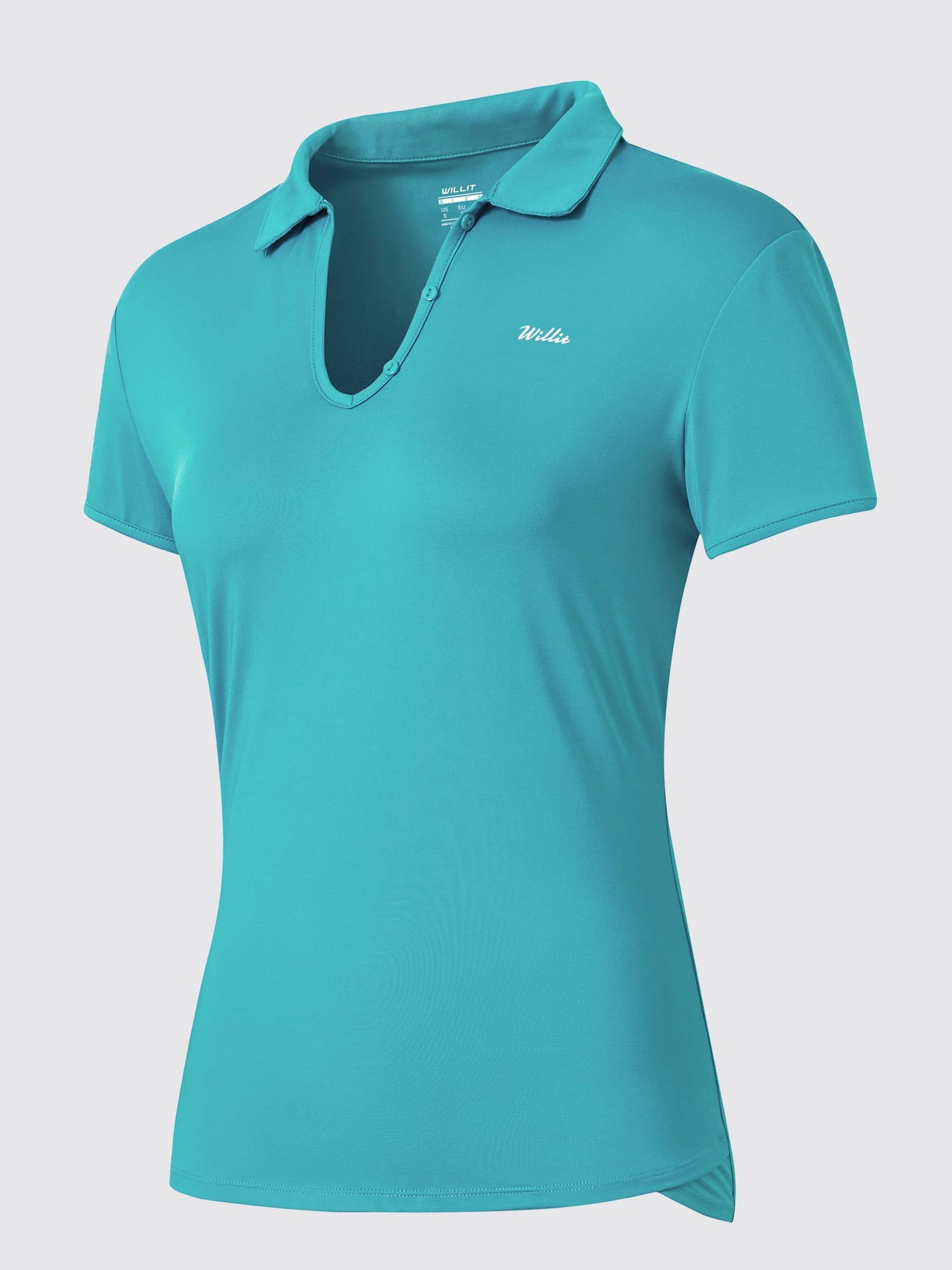 Willit Women's Golf Polo Short Sleeve Shirts_Aqua2