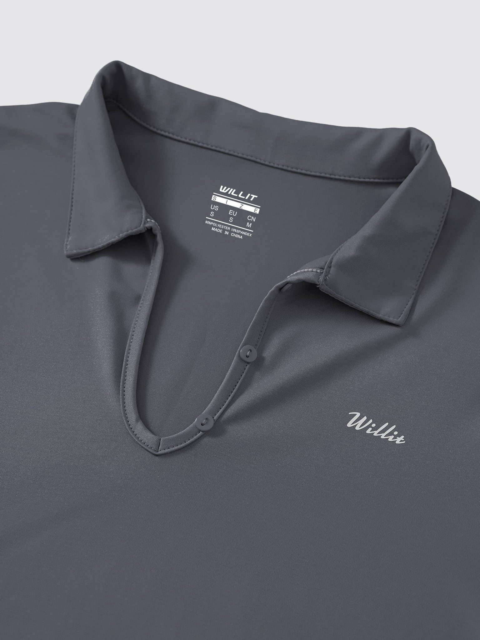 Willit Women's Golf Polo Short Sleeve Shirts_Gray4