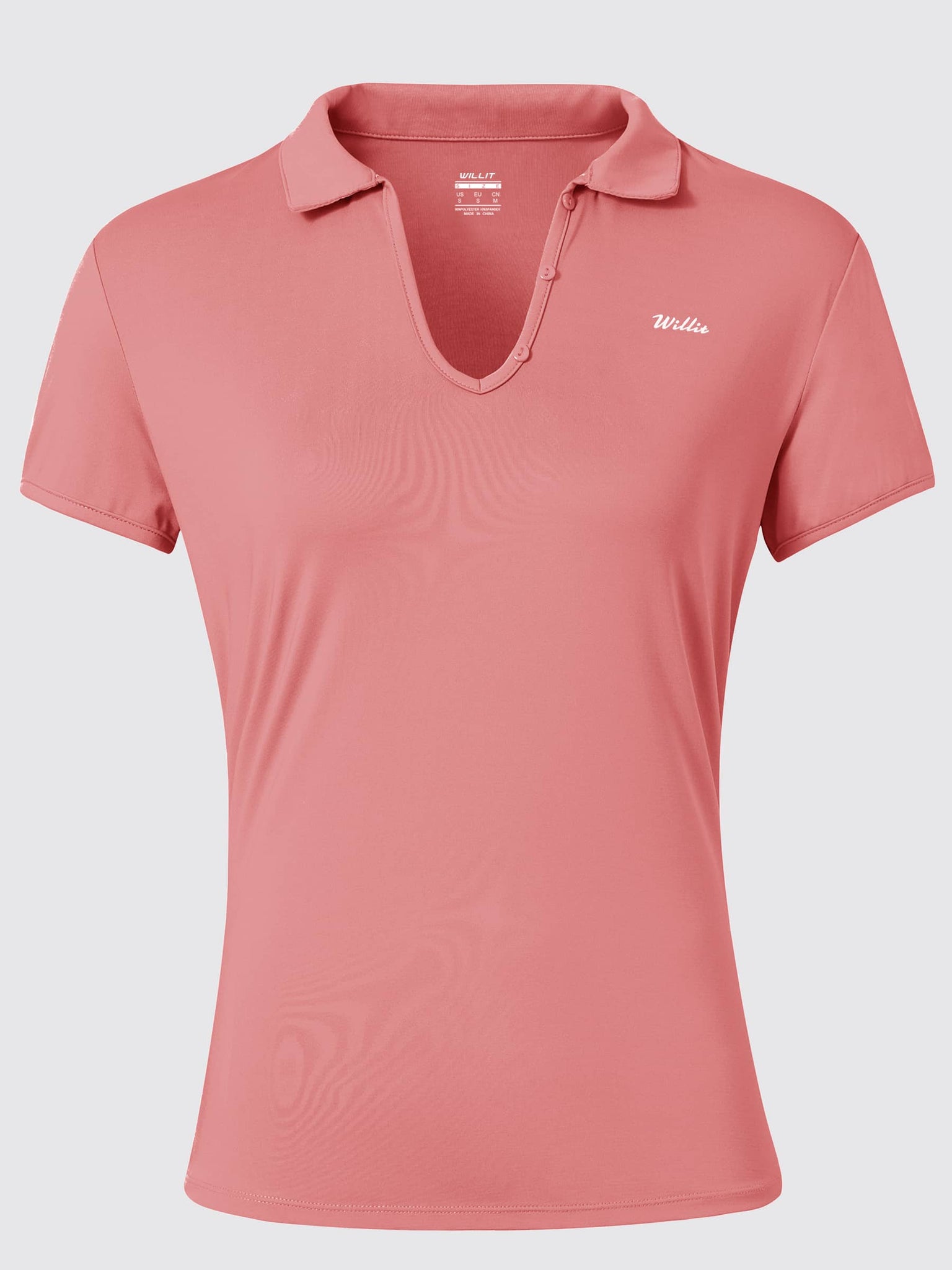 Willit Women's Golf Polo Short Sleeve Shirts_Salmon1