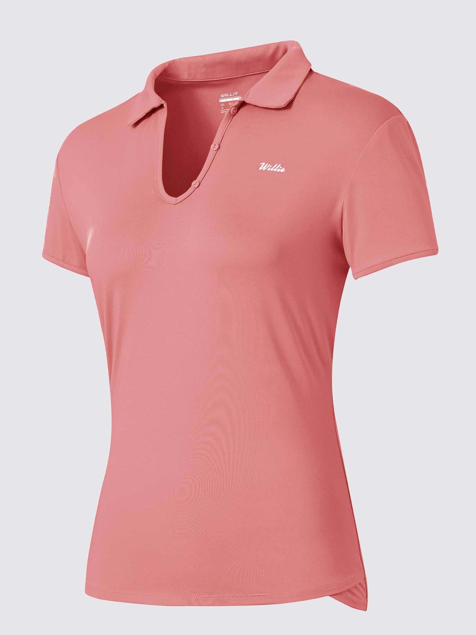 Willit Women's Golf Polo Short Sleeve Shirts_Salmon2