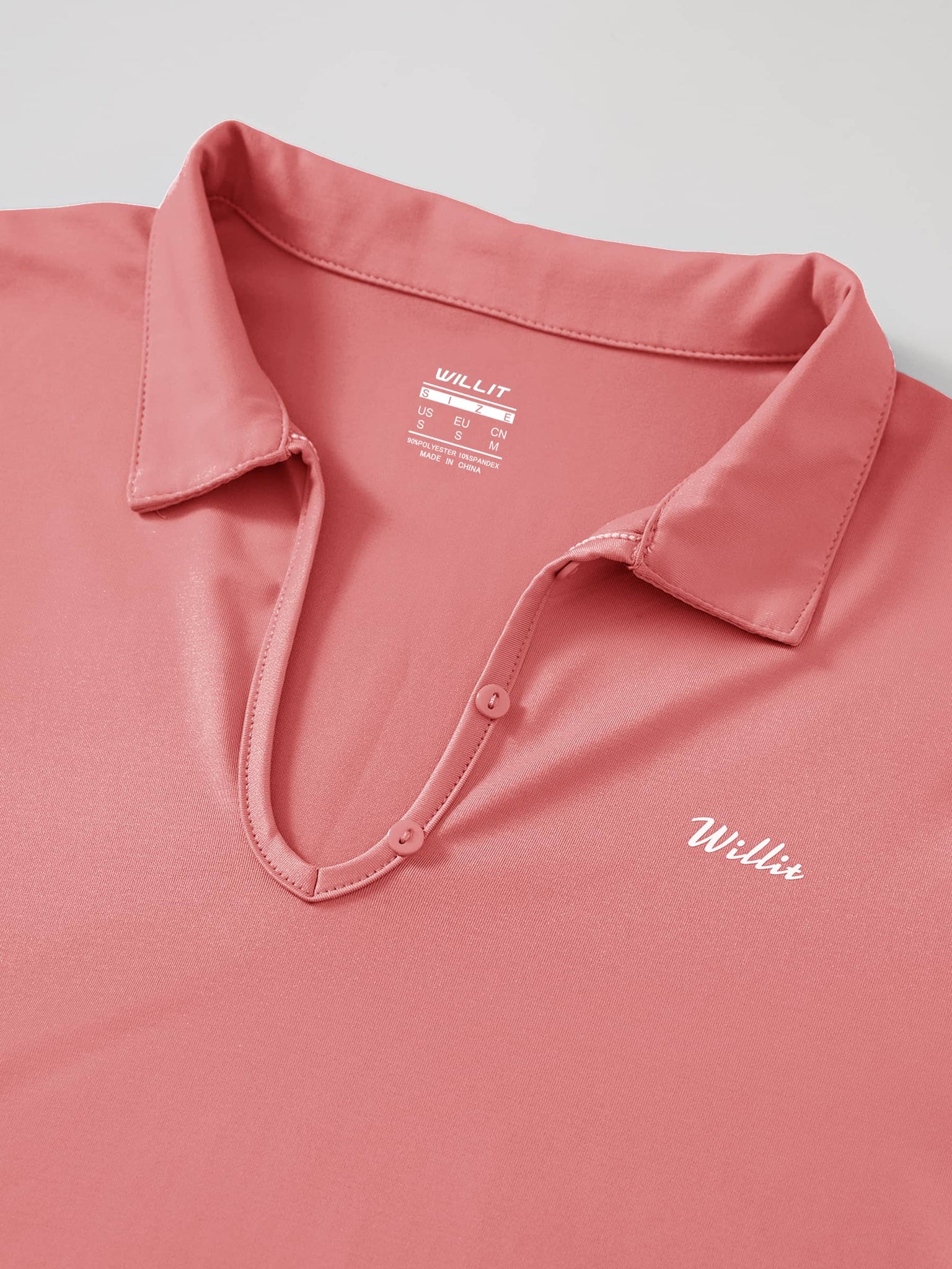 Willit Women's Golf Polo Short Sleeve Shirts_Salmon4