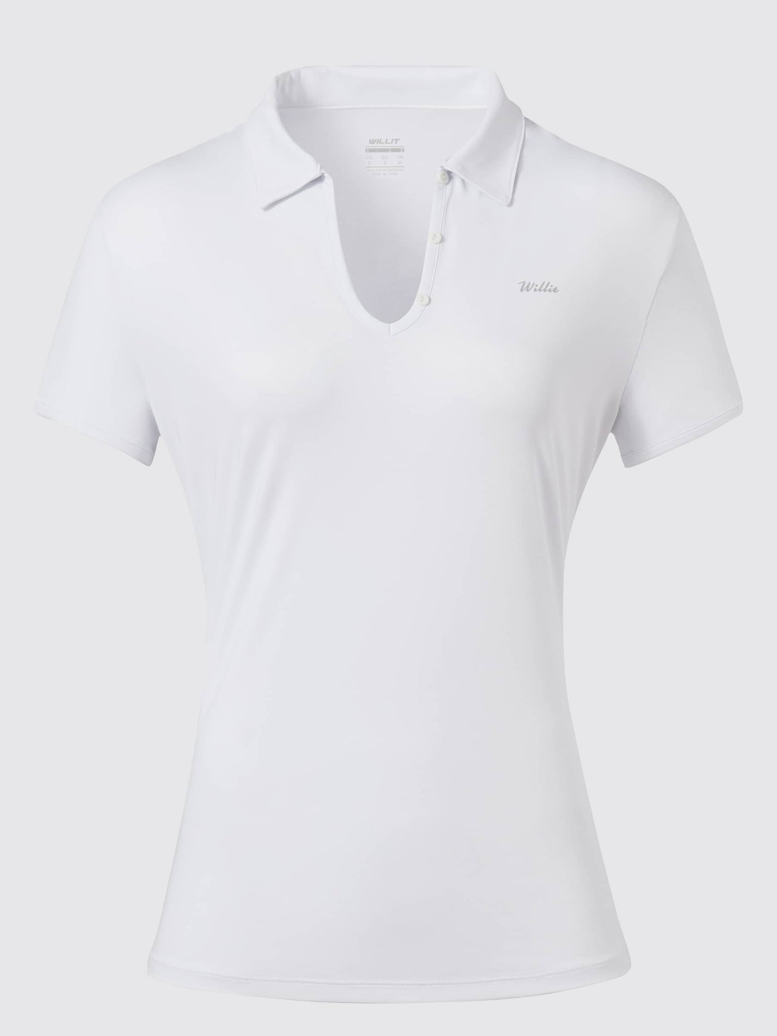 Willit Women's Golf Polo Short Sleeve Shirts_White1