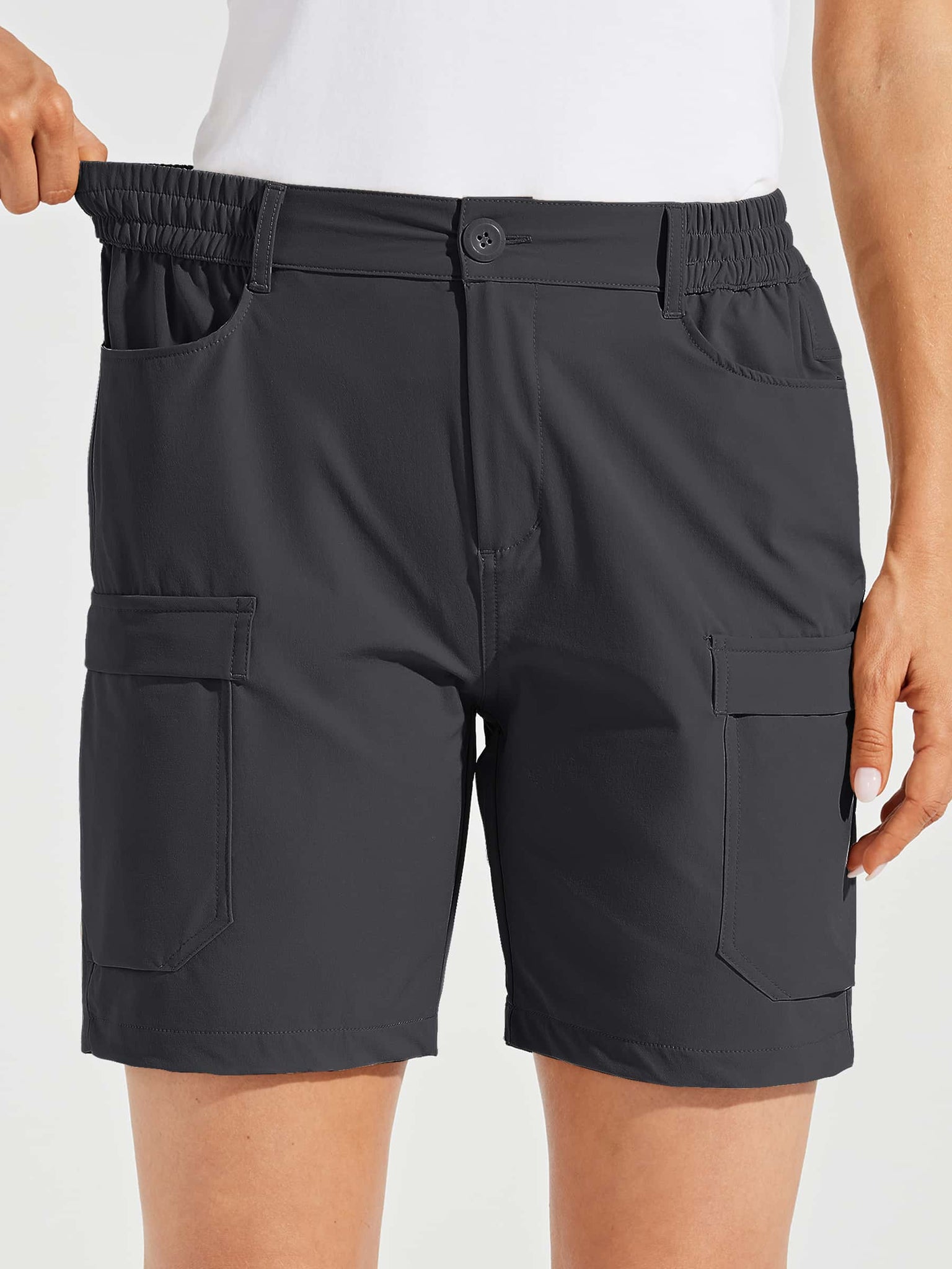 Willit Women's Hiking Cargo Shorts_DeepGray2