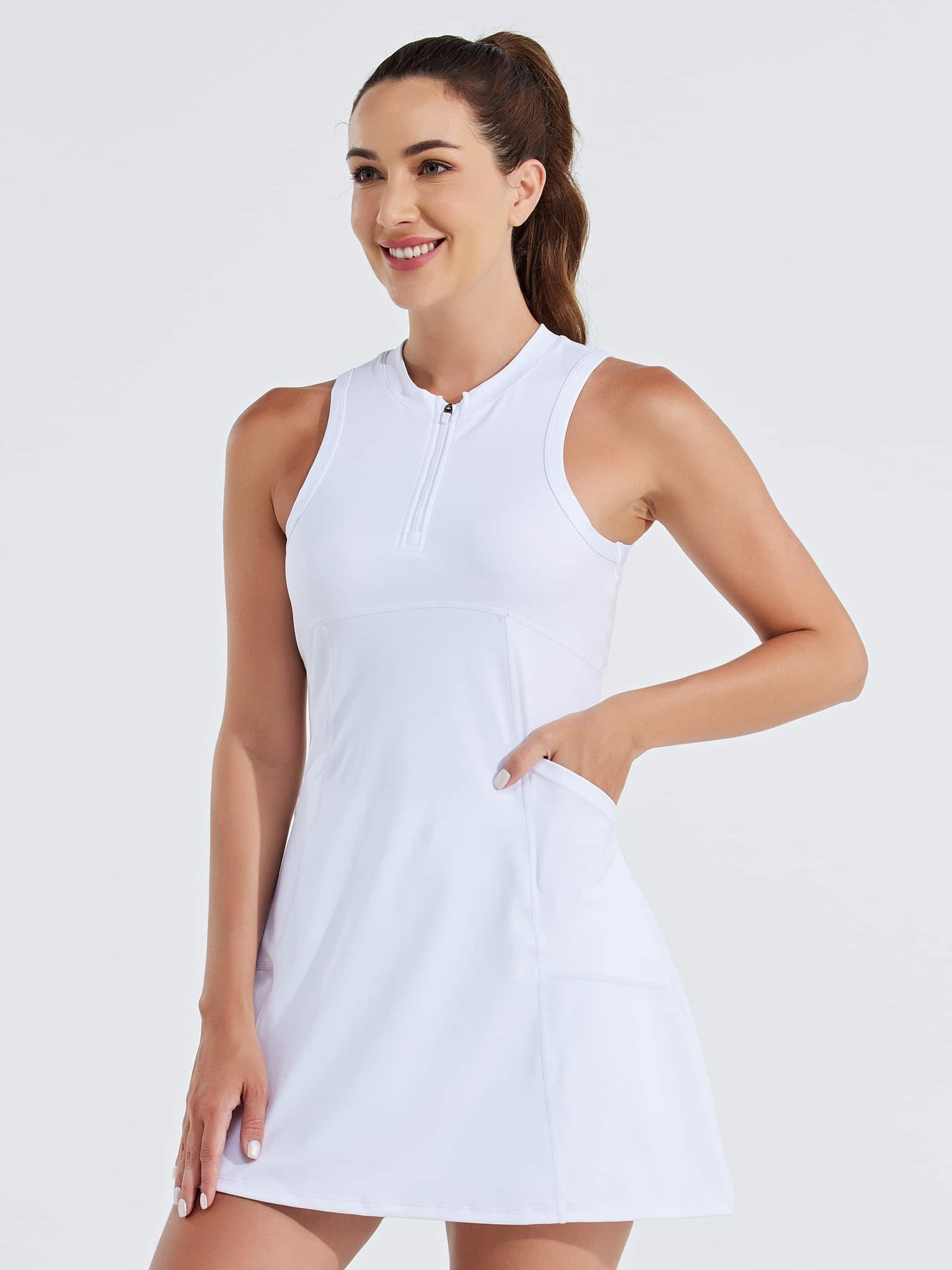 Women's Tennis Golf Dress Sleeveless Built-in Shorts