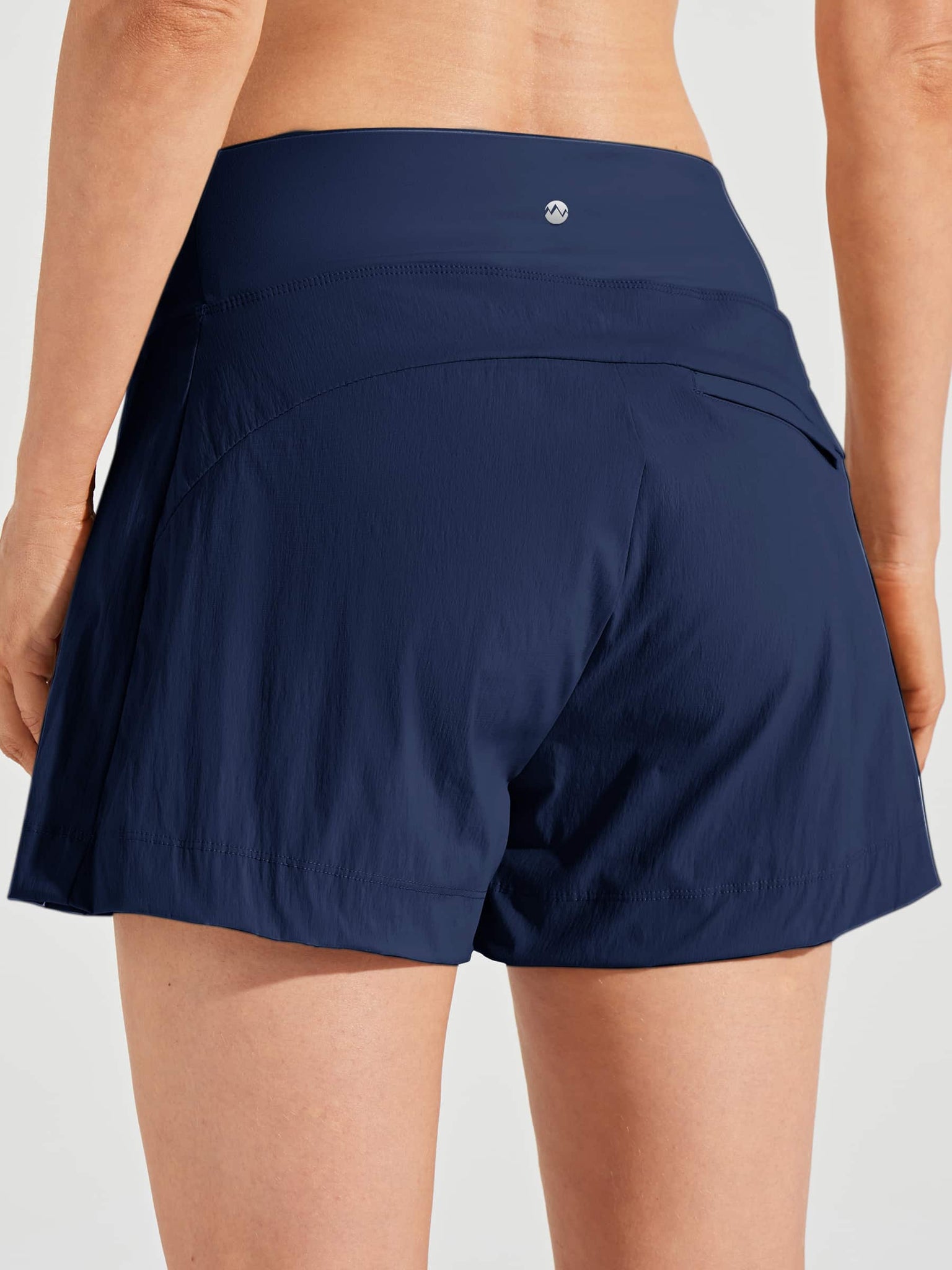 Willit Women's Training Loose Fit Shorts_Navy2