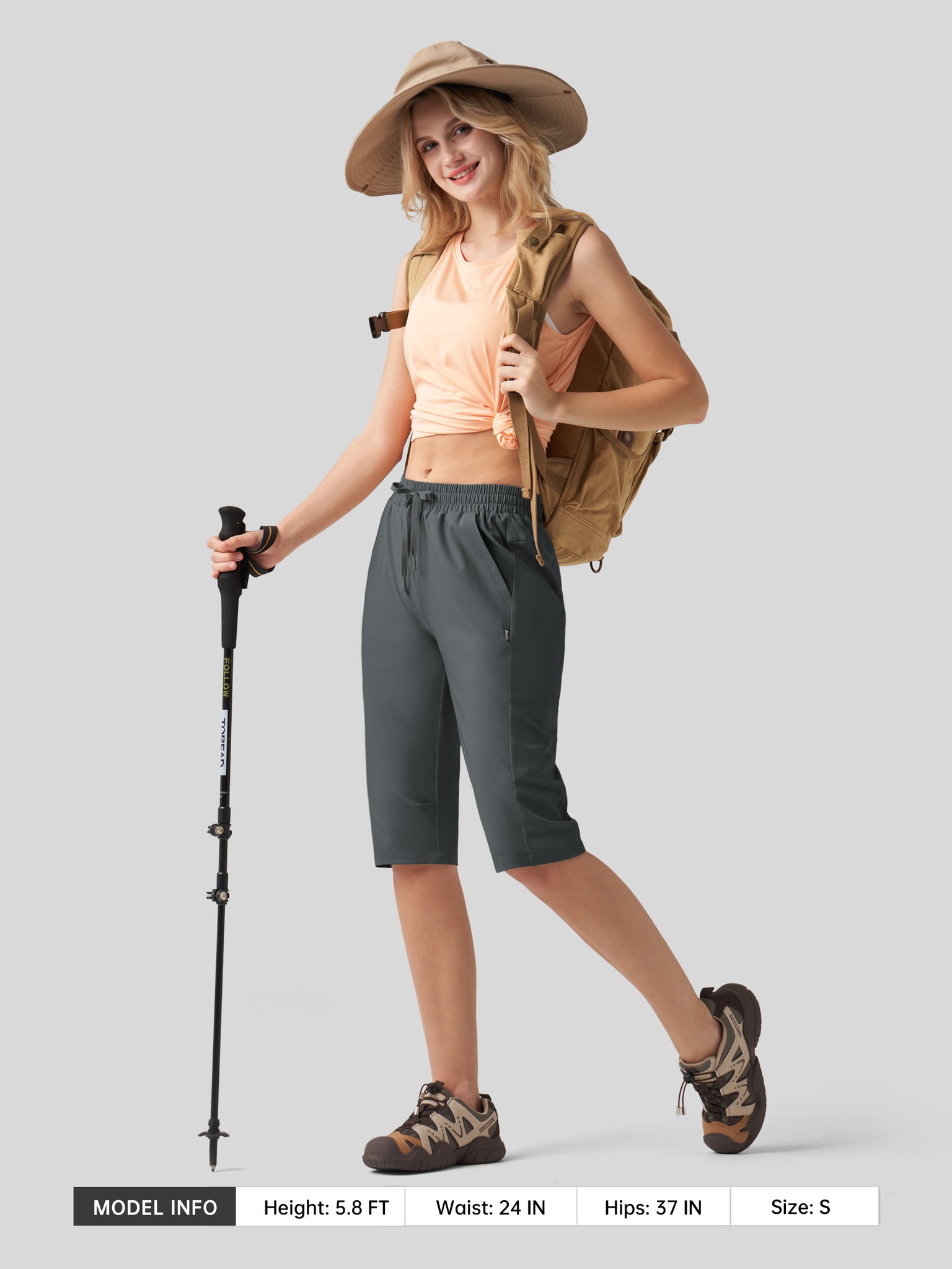 Women‘s 15 Inch Long Hiking Shorts