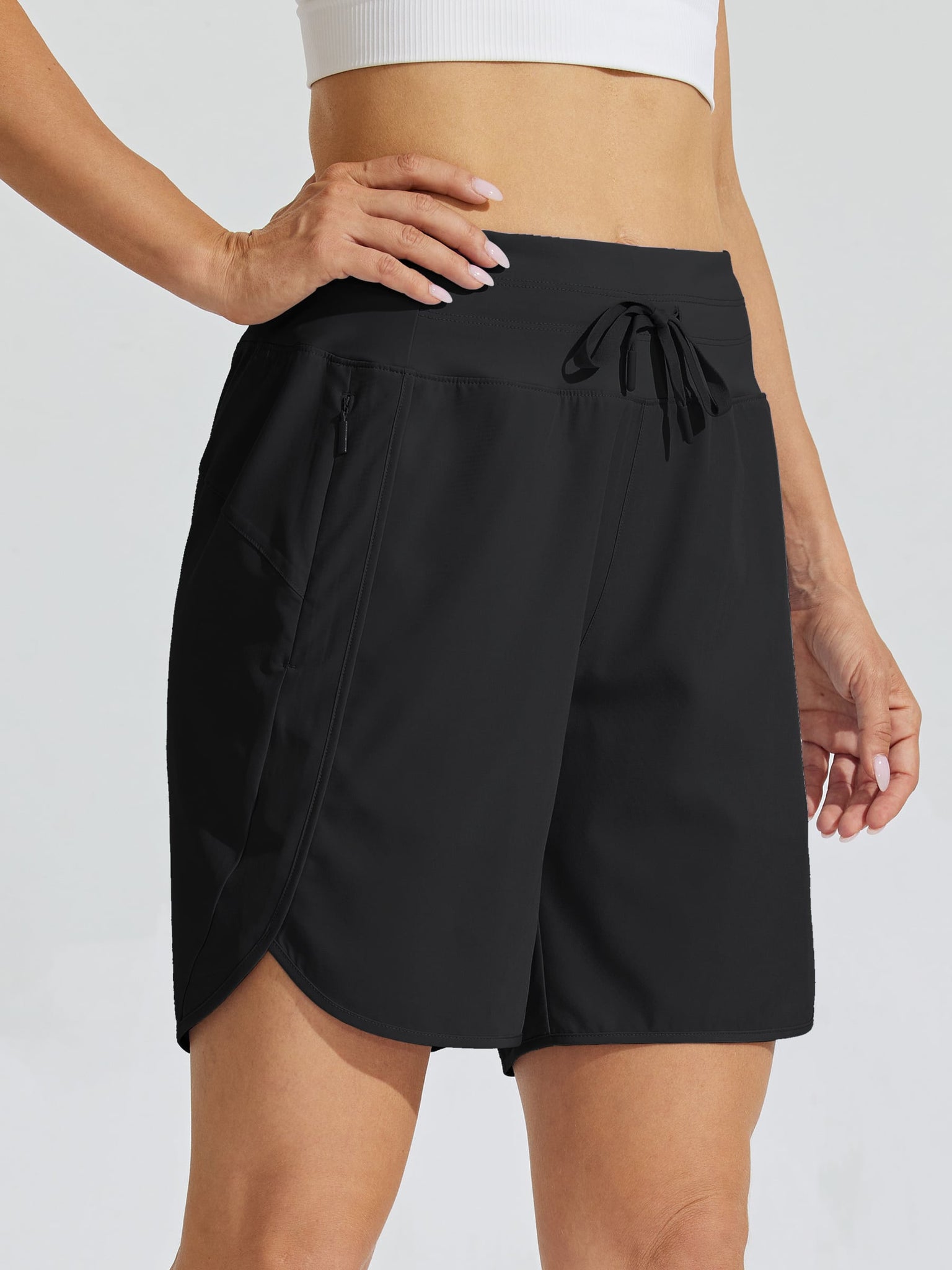 Women's Active 7 Inseam Utility Short_Black_model2