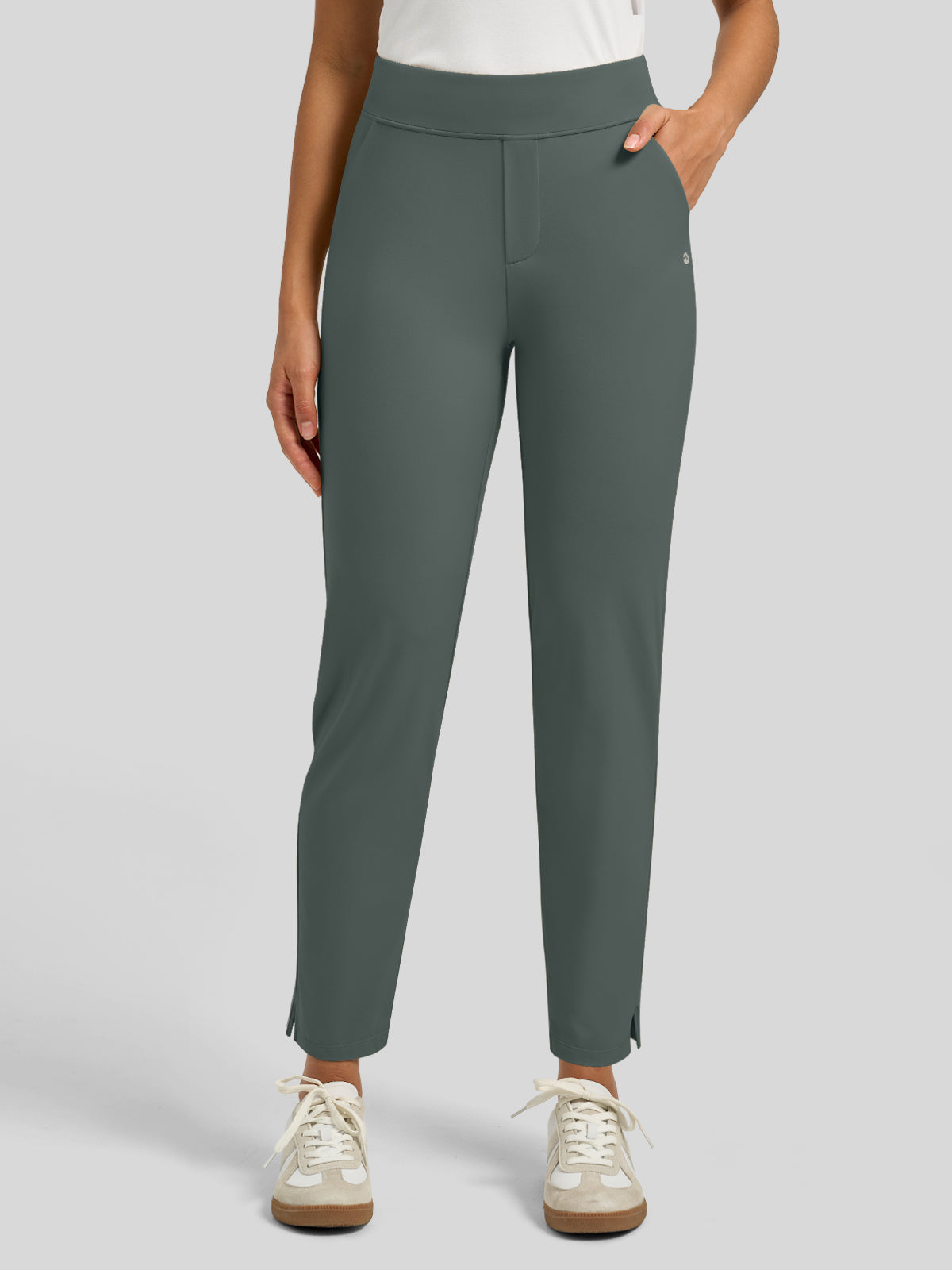 Willit Women's Ankle Stretch Golf Pants-25.5 Inch_fir green