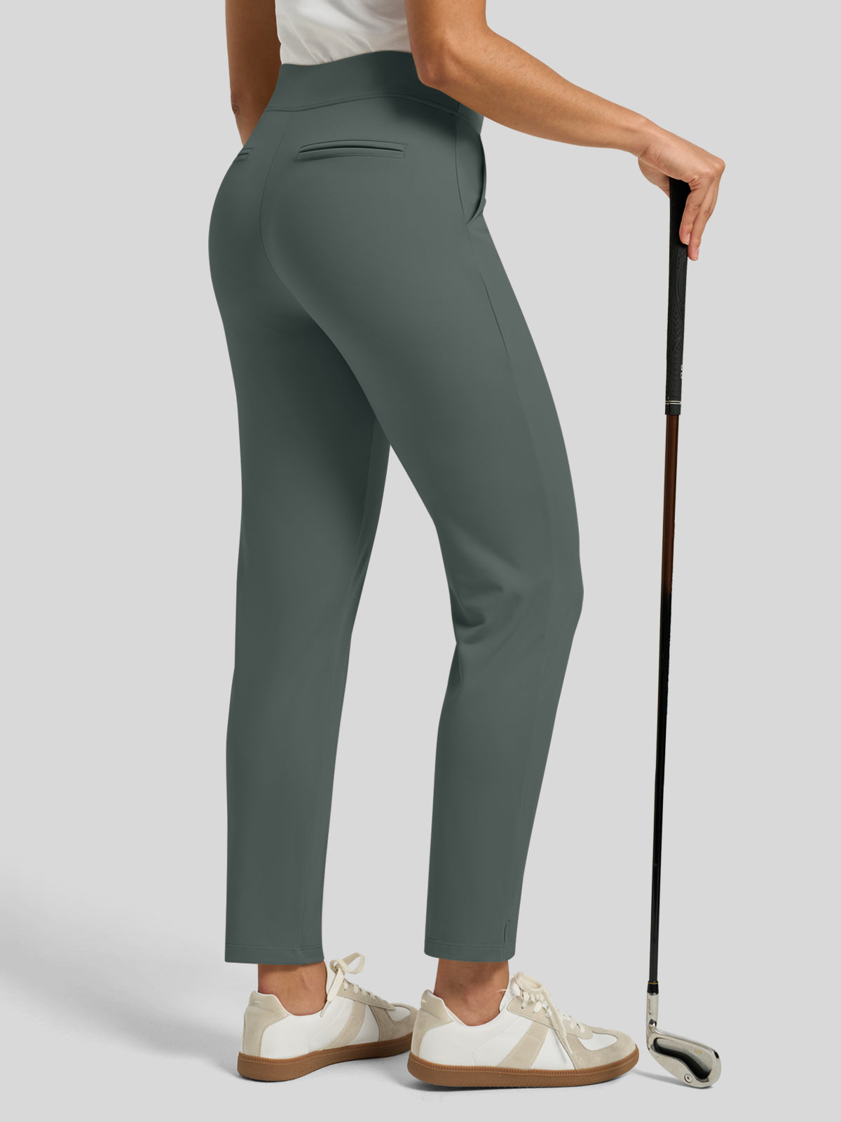 Willit Women's Ankle Stretch Golf Pants-25.5 Inch_fir green
